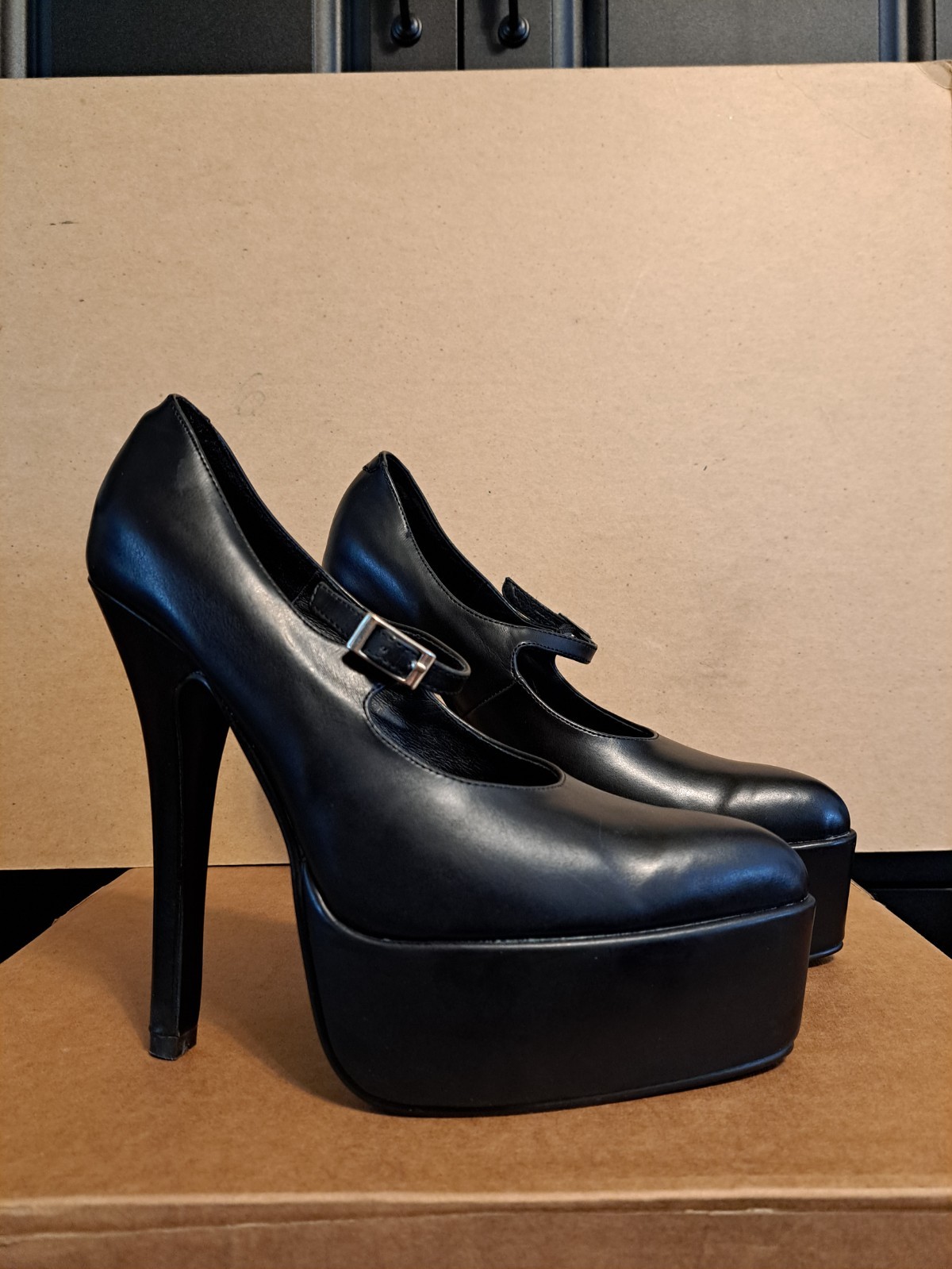 DEMONIA EXTREME -REVENGE 08- Size 9 Mary Jane Pump High Heels Platform Black PU