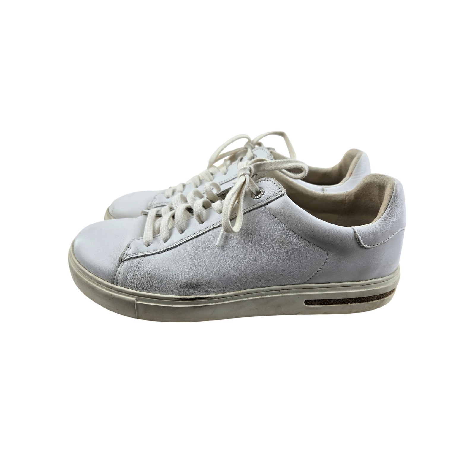 Birkenstock Bend Low White Leather Sneakers Womens EU 40 US 9-9.5 Medium Narrow