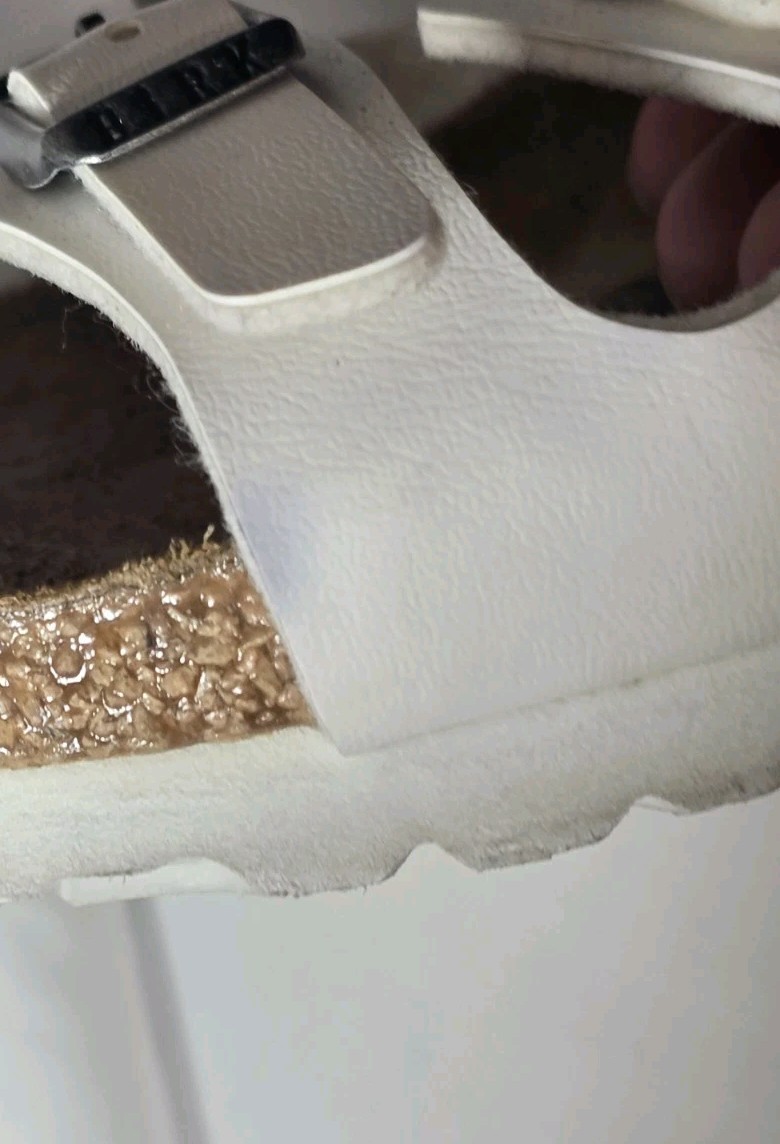 Birkenstock Florida sandals shoes white slip on women’s sz 36 us 5 medium/narrow
