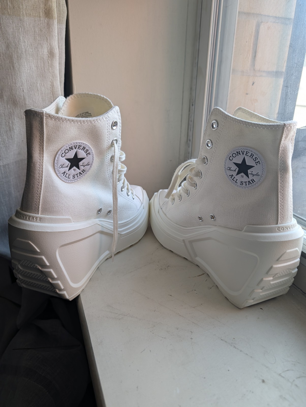 Converse Chuck 70 De Luxe Wedge ‘Egret’ A06479C Women’s Shoes US Sz 8.5
