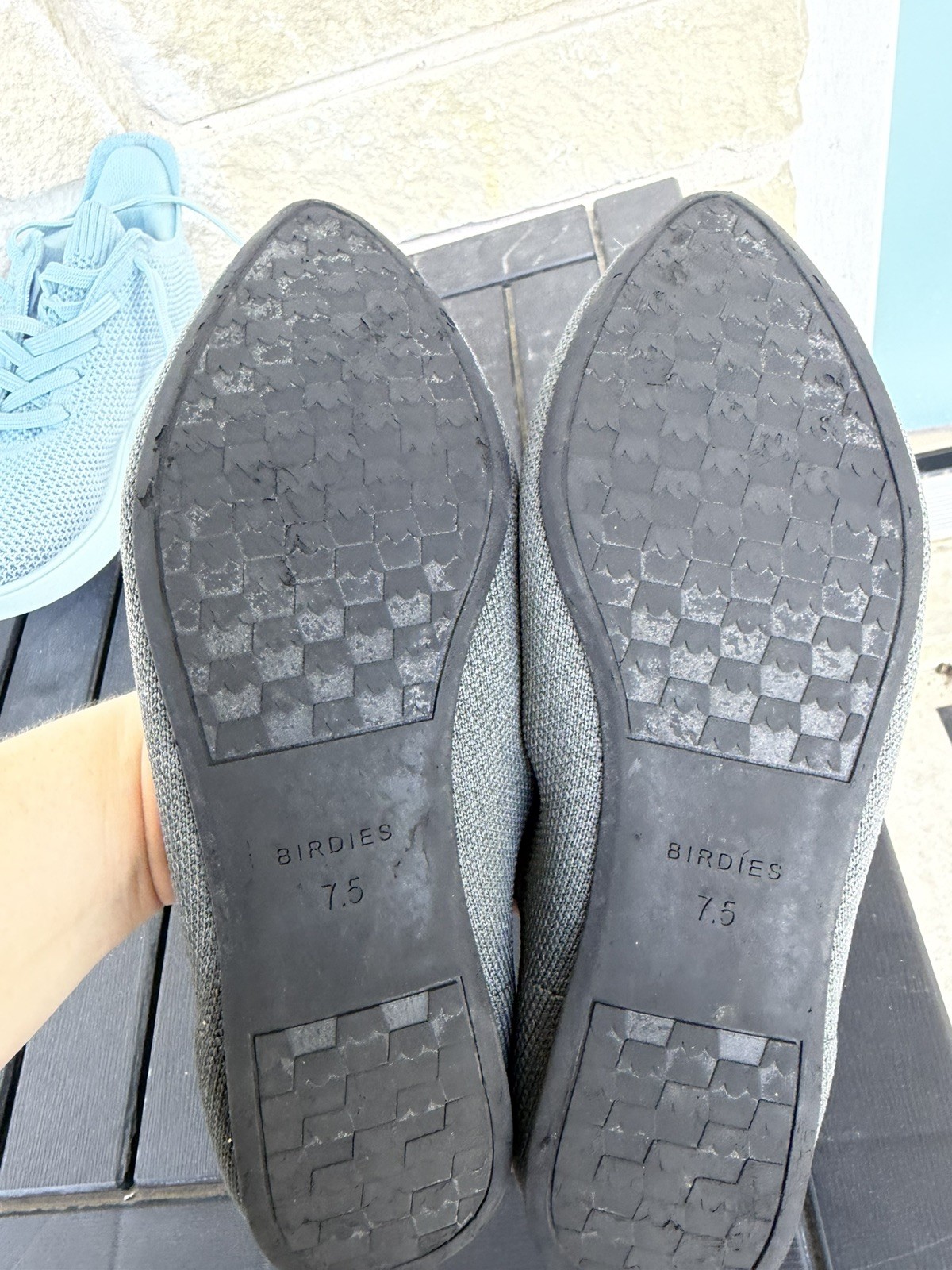Judy + Birdies The Blackbird Heather Gray Knit Fabric Loafer Women’s Size 7.5