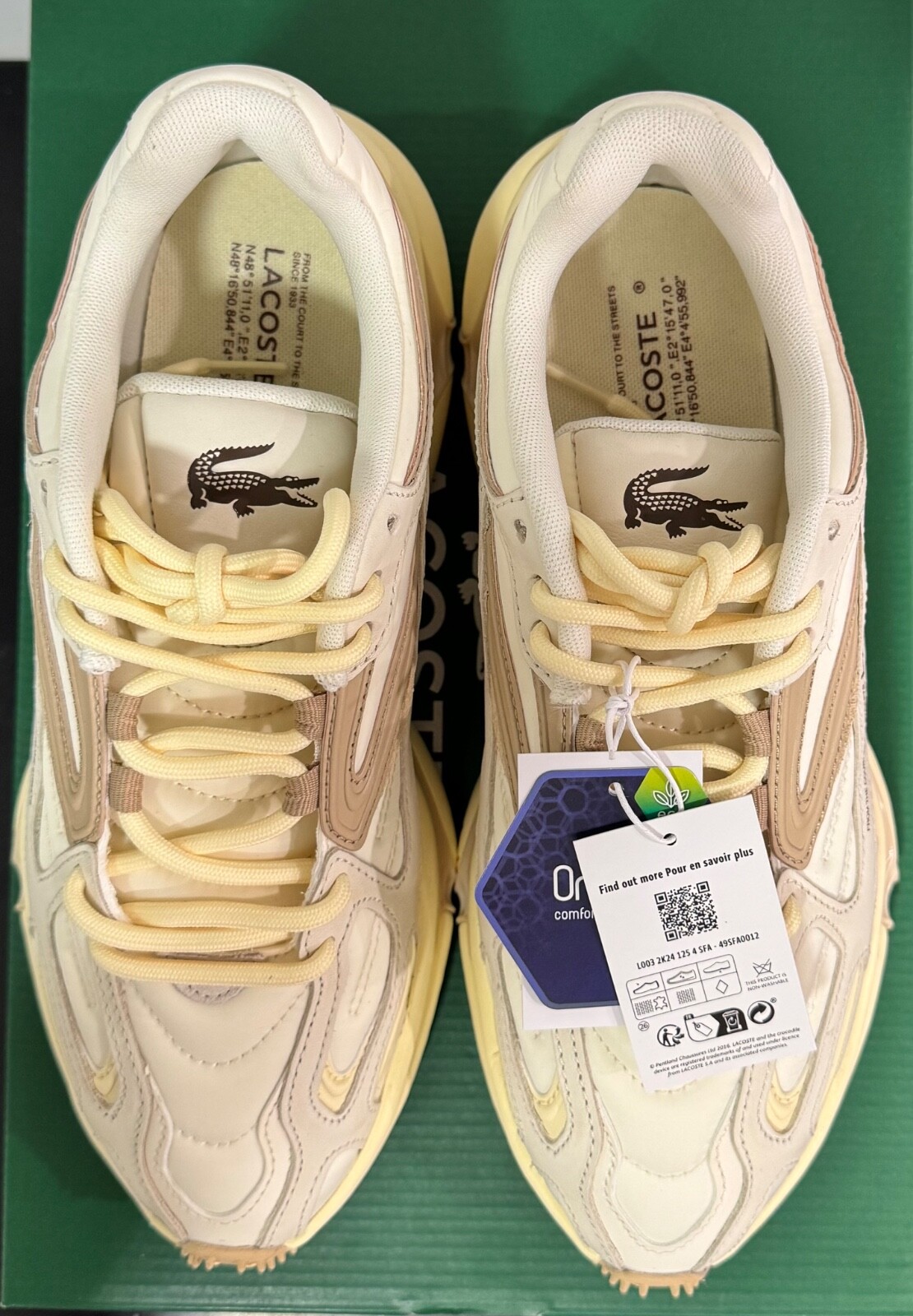 Lacoste L003 2K24 Women’s 2025 Sneakers Off White / Light Brown. Size 7 US