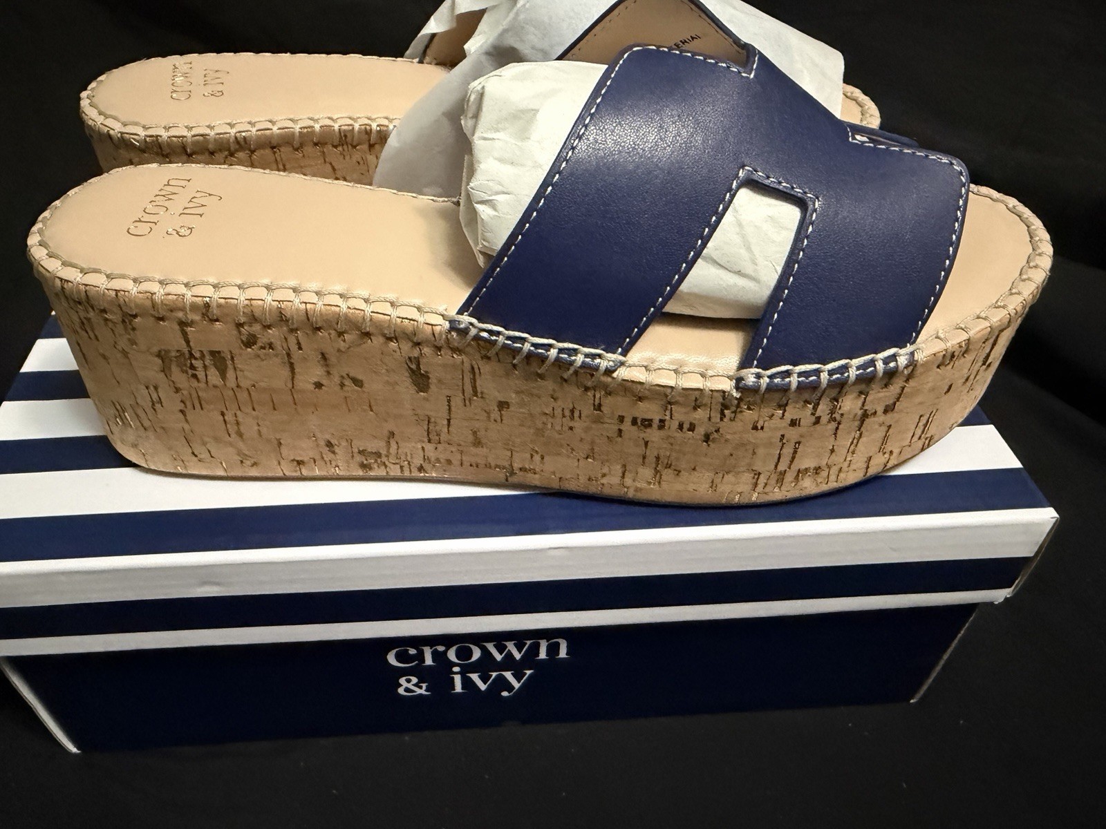 Crown & Ivy Navy Rosa Women Shoes Size 9