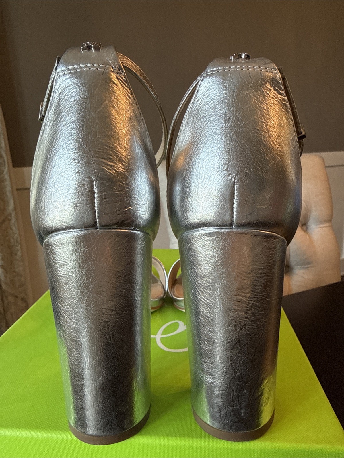 Women’s Size 8.5 Sam Edelman Yaro Silver Heels