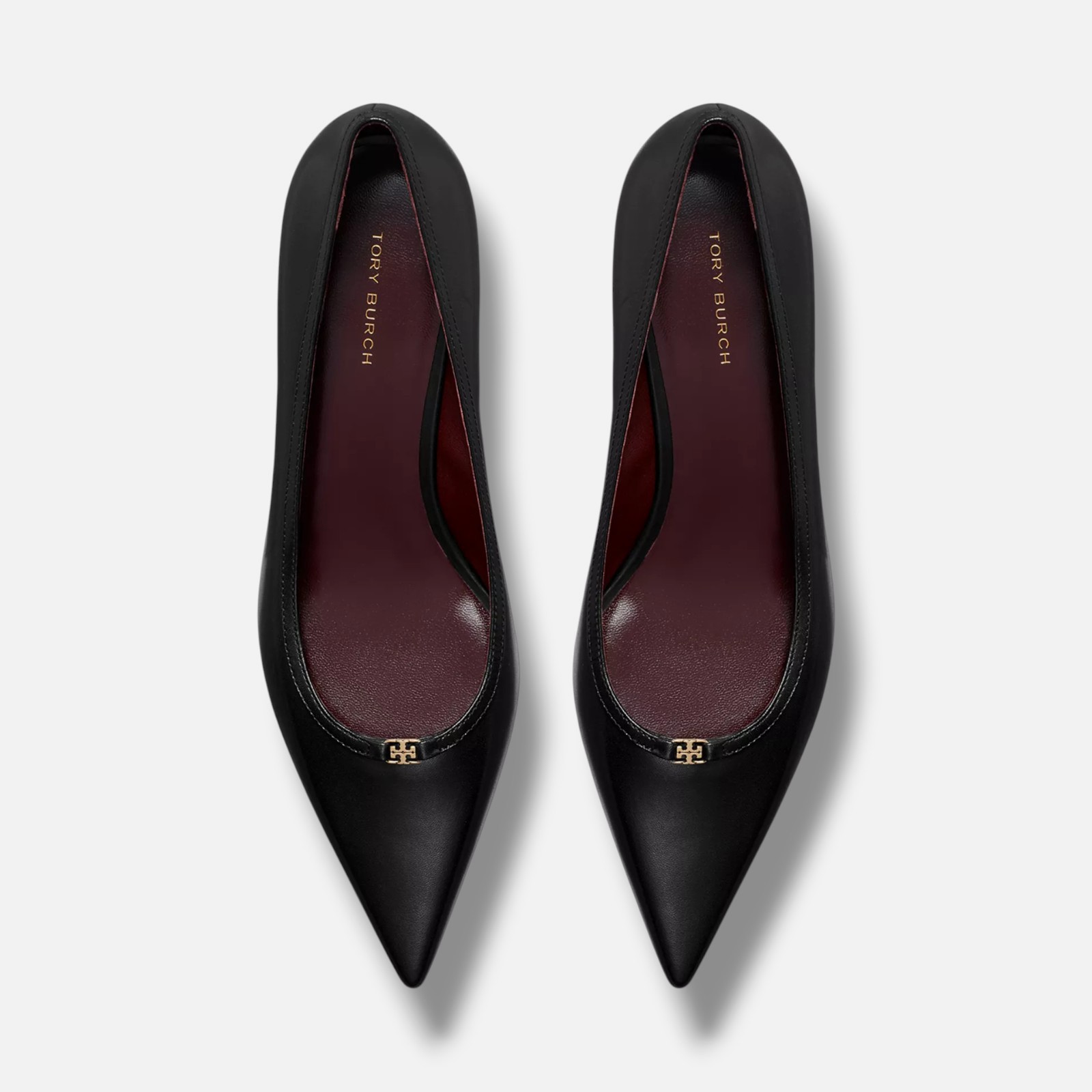 Tory Burch Women’s Black Double T Kitten Heel Pump Heel Shoes Size 6M