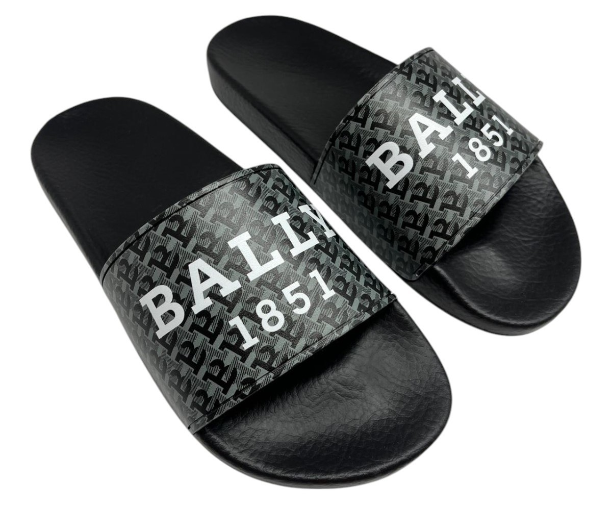 Bally Sabrina 6239110 Women’s Multiantracite Slide Rubber Sandals US 5.5