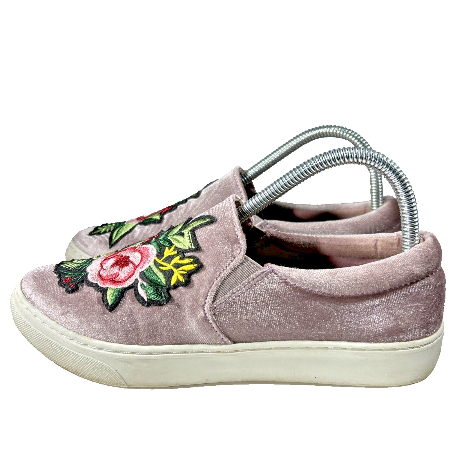 Soda Floral Rose Womens Casual Loafers Shoes Size 7 Slip On Sneakers Embroidery
