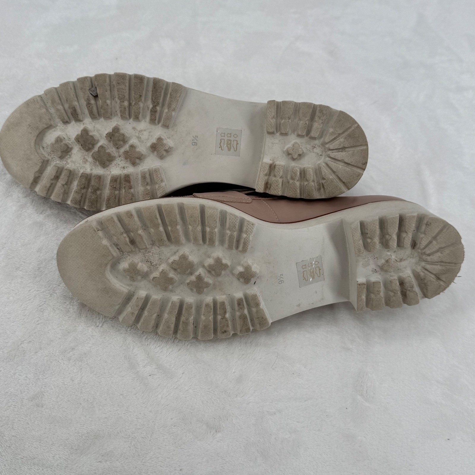 Marc Joseph New York Morrison Ave Leather Penny Loafers Nude Womens Size 9.5