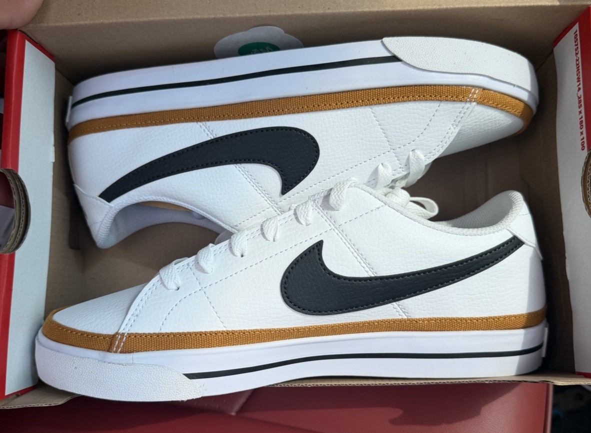 Nike Court Legacy Next Nature White Desert Ochre Size 9 WMNS
