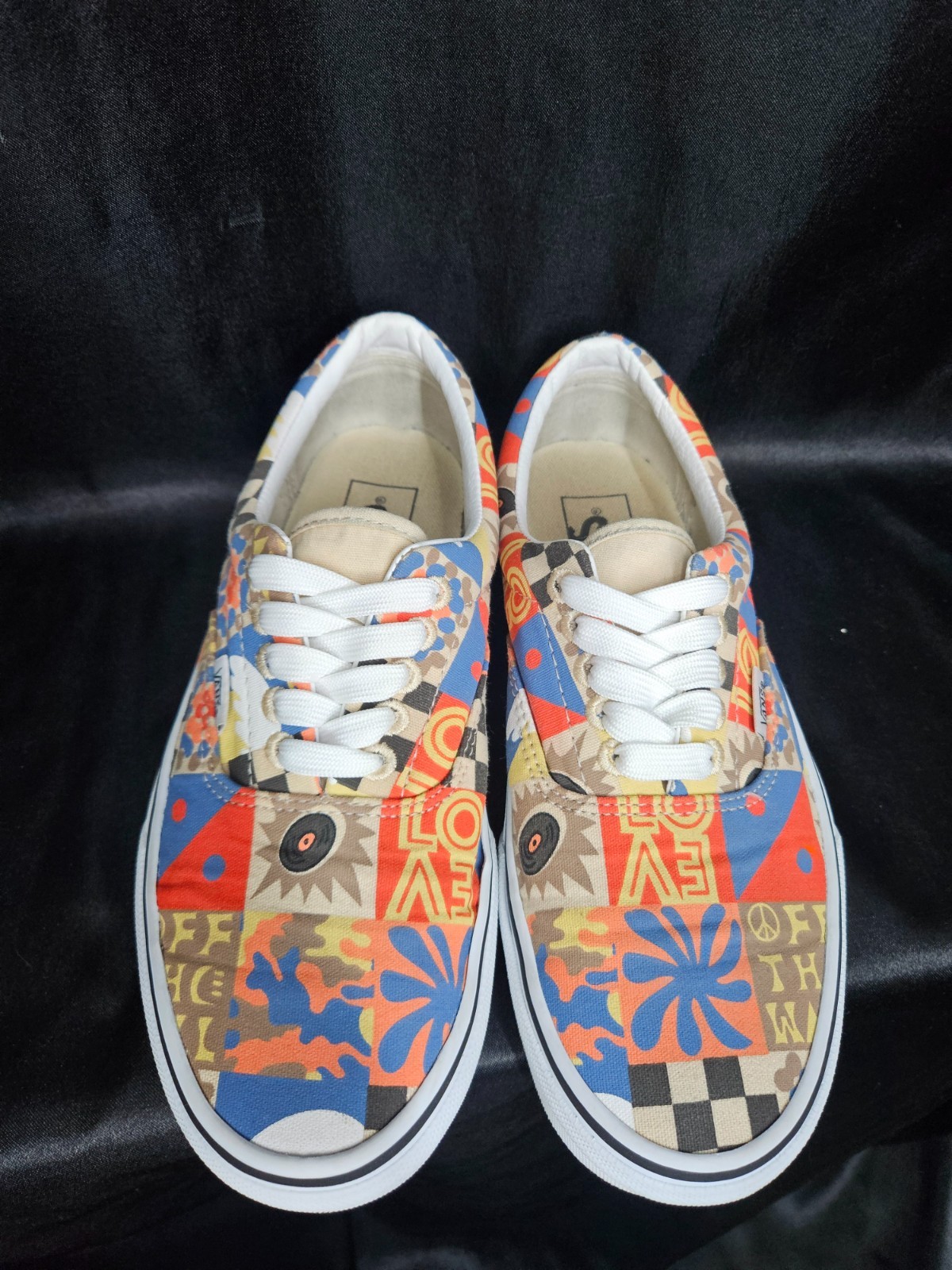 Vans Era Camp Positive Blue Orange Patchwork Sneakers Mens 6 Womens 7.5 NLIP