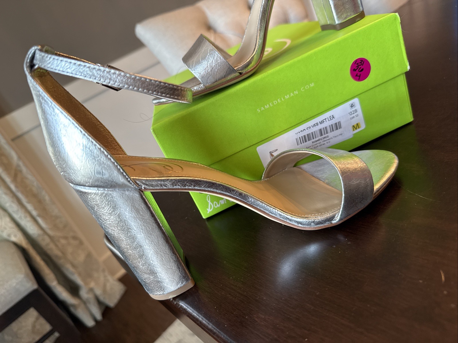 Women’s Size 8.5 Sam Edelman Yaro Silver Heels