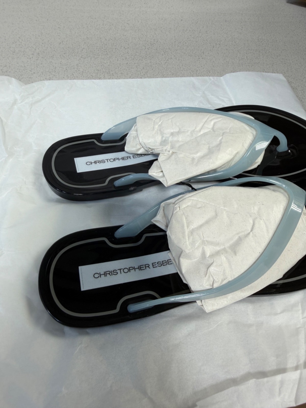 CHRISTOPHER ESBER JO JELLY FLIP FLOP- BLACK/NIMBUS Pick your size 100%Authentic