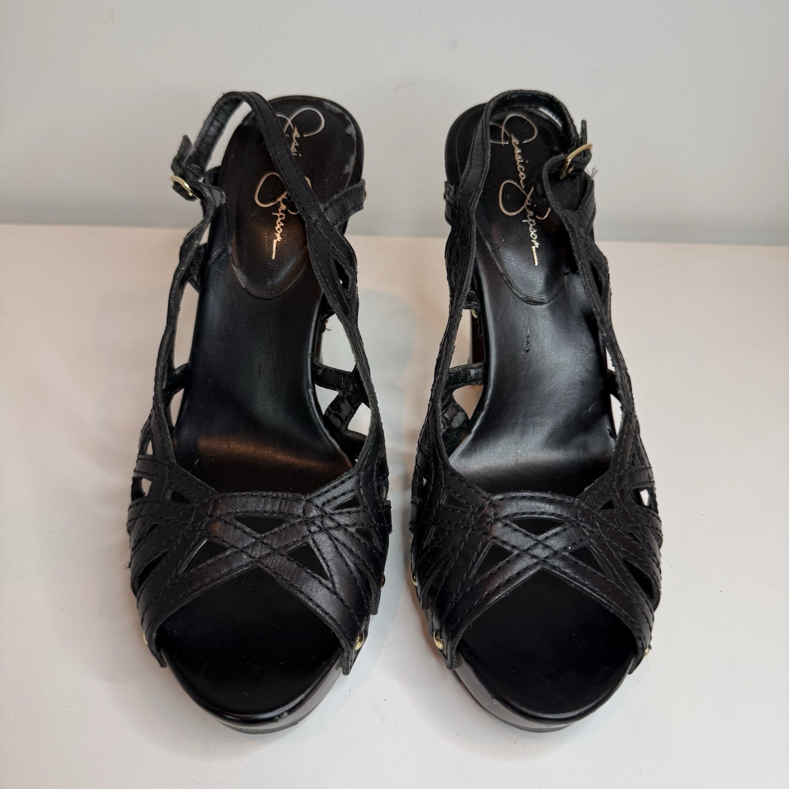 Jessica Simpson Kastello Black Open Toe Sandal – size 7.5