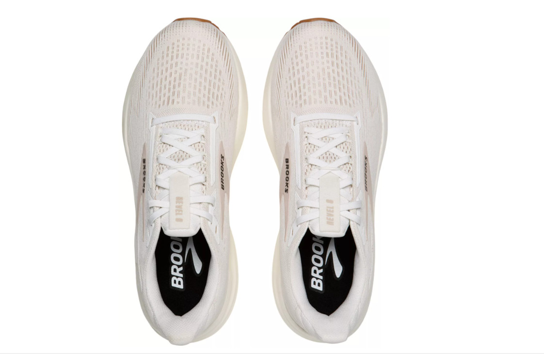 Brooks Revel 8 Women’s White Gray Cushioned Running Shoes DNA LOFT
