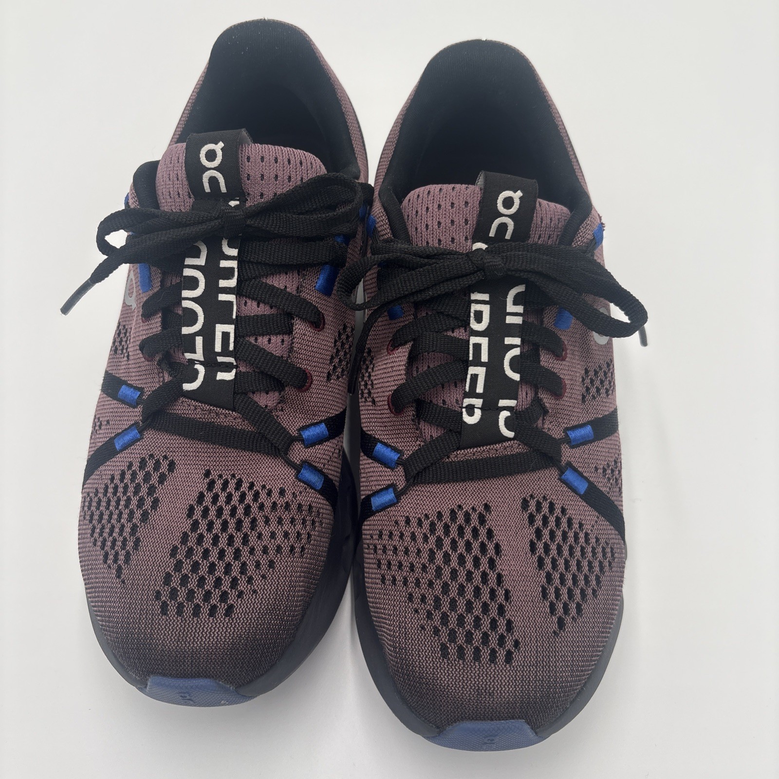 On Cloud Cloud Surfer Black Cobalt Blue Womens Size 7 Shoe Cloudtec Phase CLEAN
