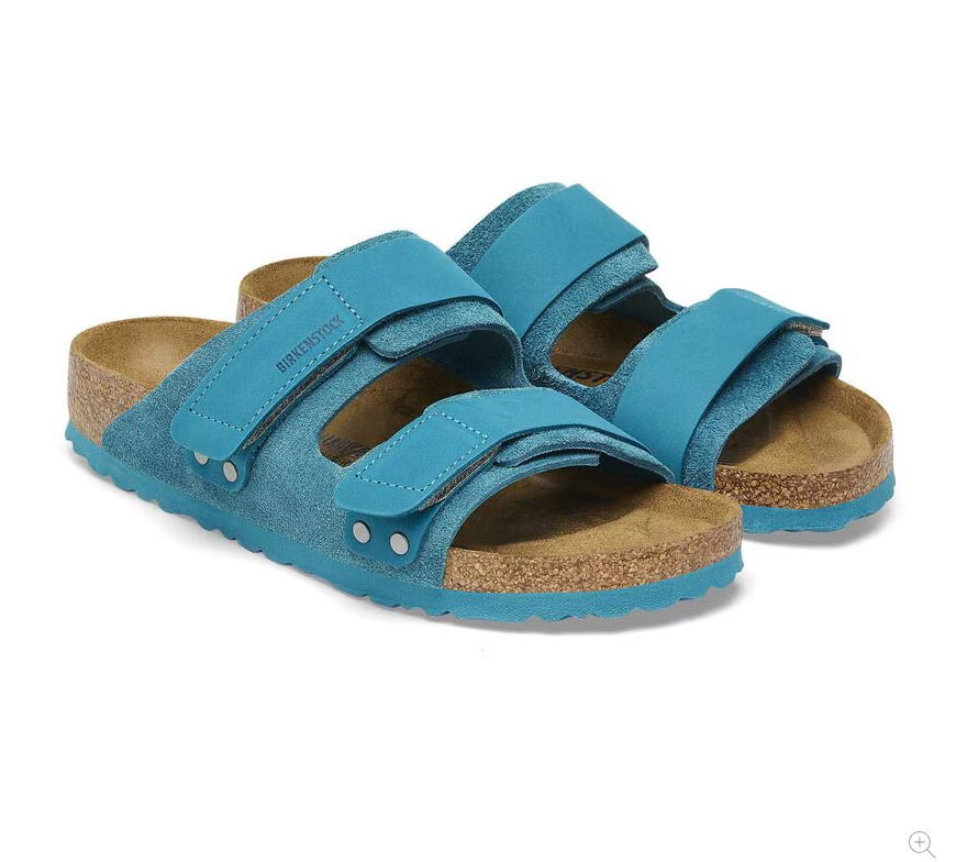 Birkenstock Uji Nubuck-Suede Leather in deep turquoise EU 38 US women 7-7.5 M