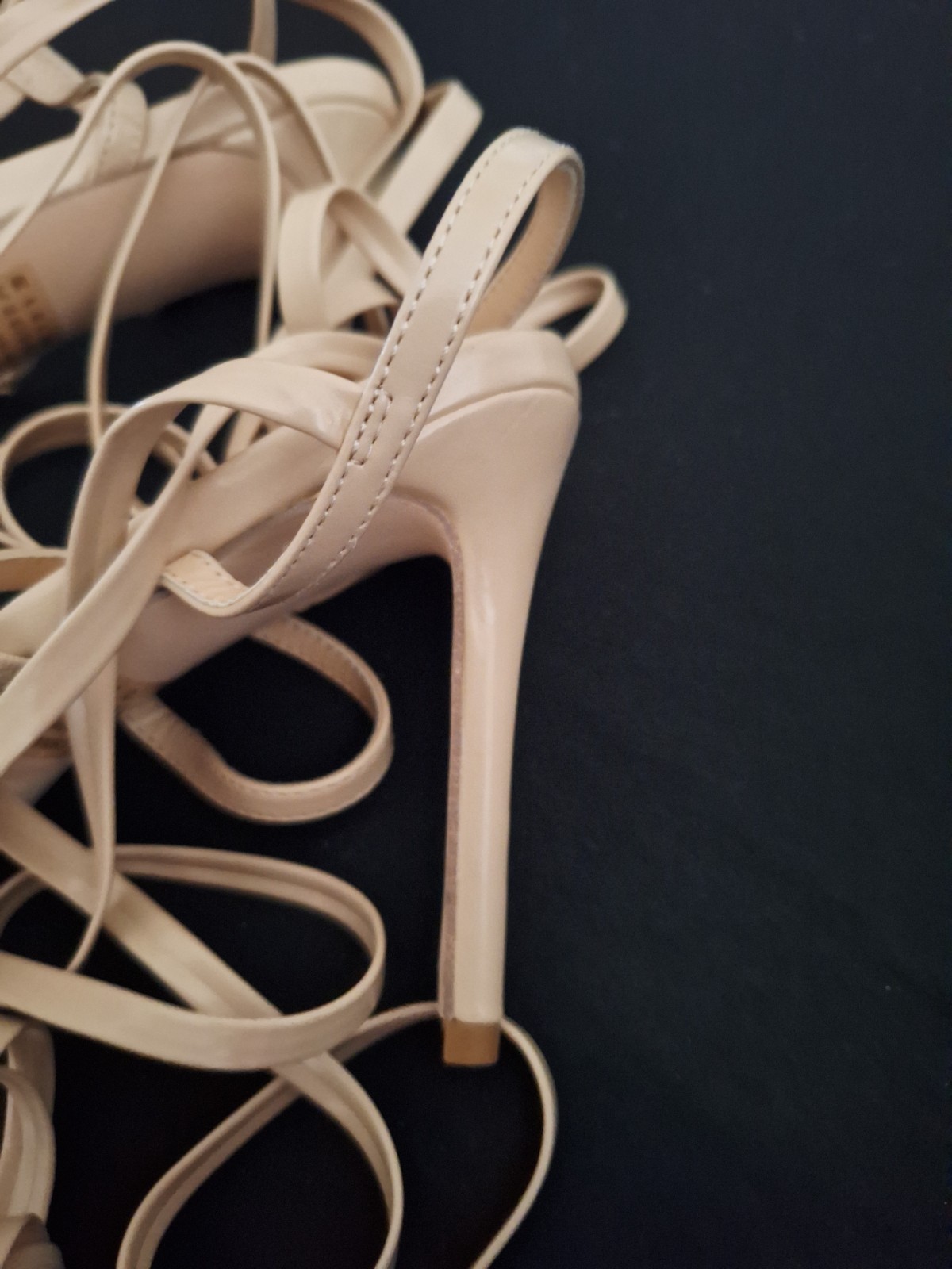 Dream Paris Womens Heels Size 11 Rise Gold Strap Up Open Toe Slip On Sandals