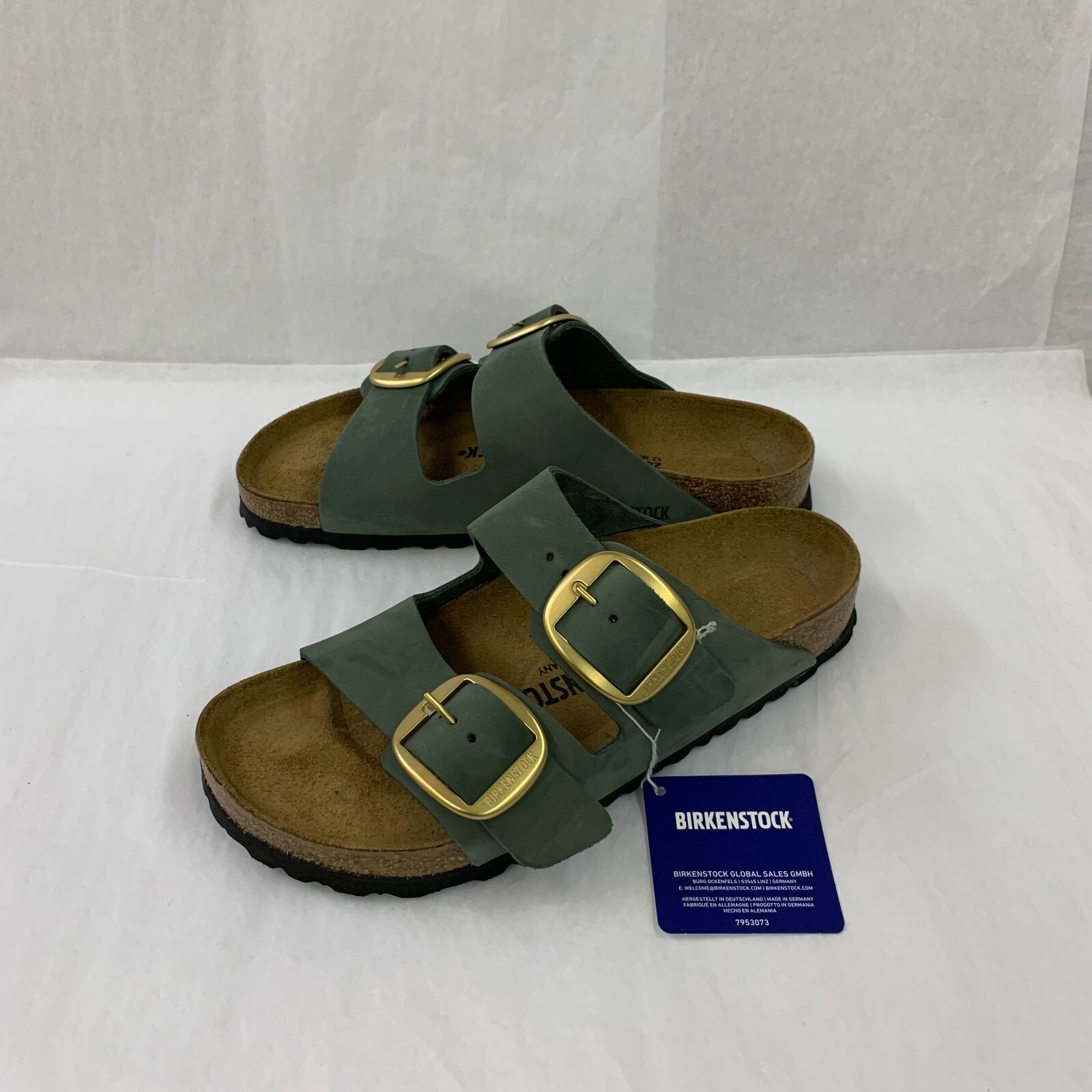 Birkenstock New w/ Box Arizona Big Buckle Thyme Nubuck Leather Nar Select Size