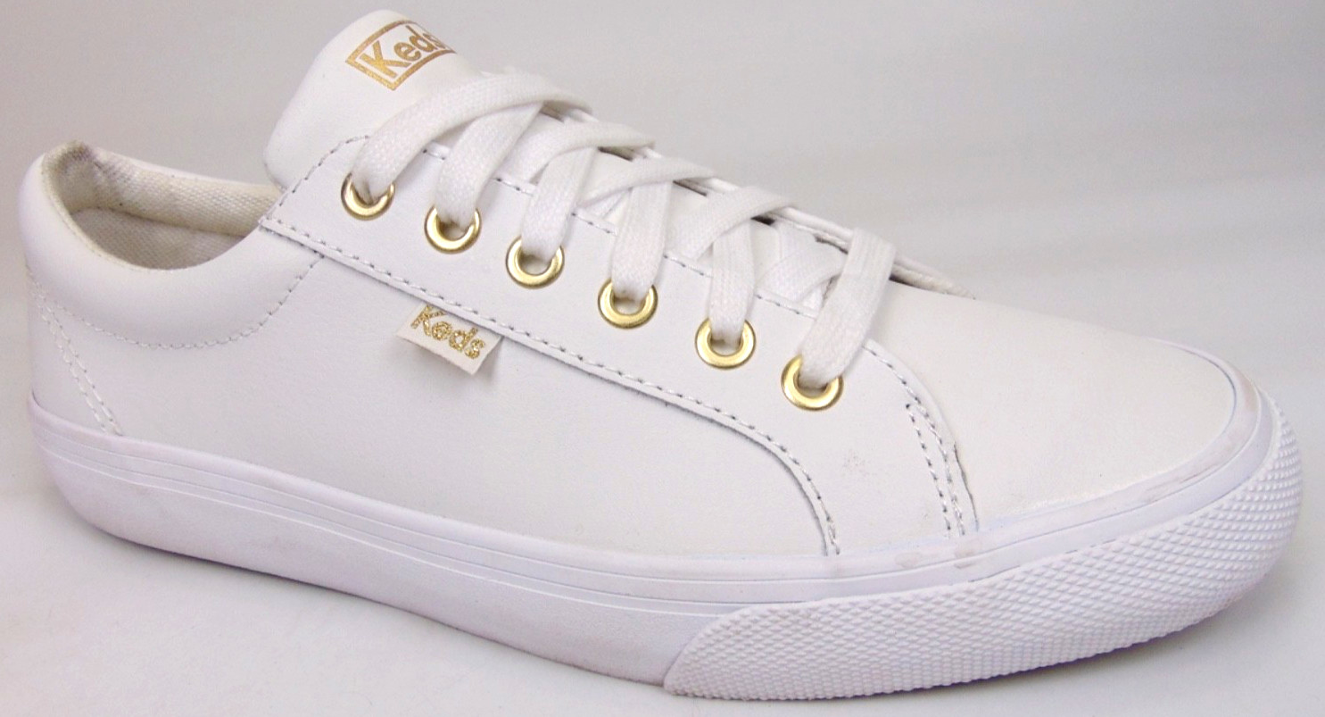 Keds Jump Kick Casual Walk Sneakers Women’s Size 8.0 M, White Leather Shoes