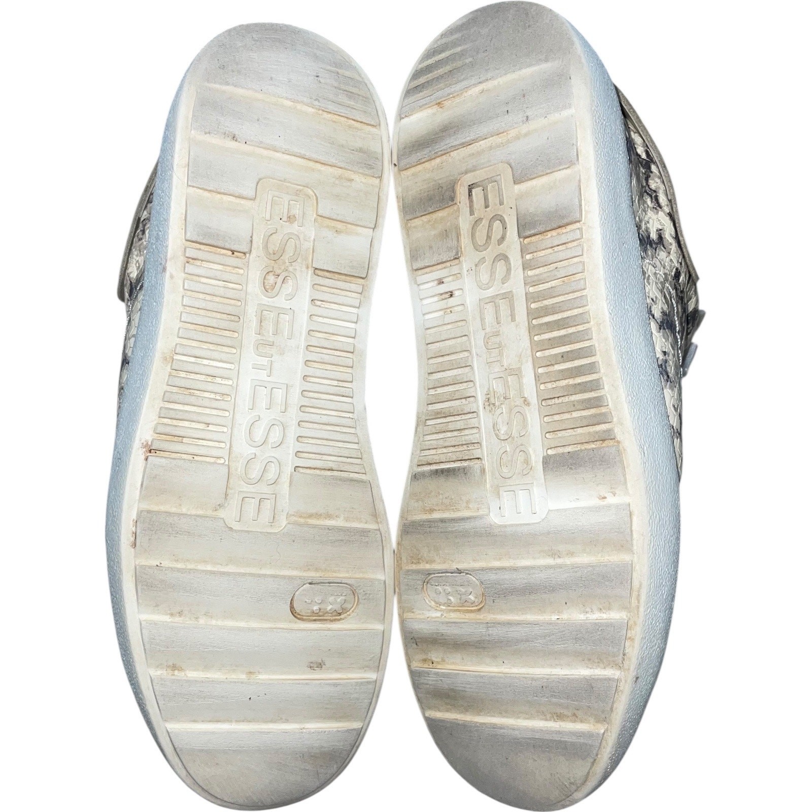 Esseutesse Beige Pink Phyton Skin Sneakers Size: EU 36 US 6.5