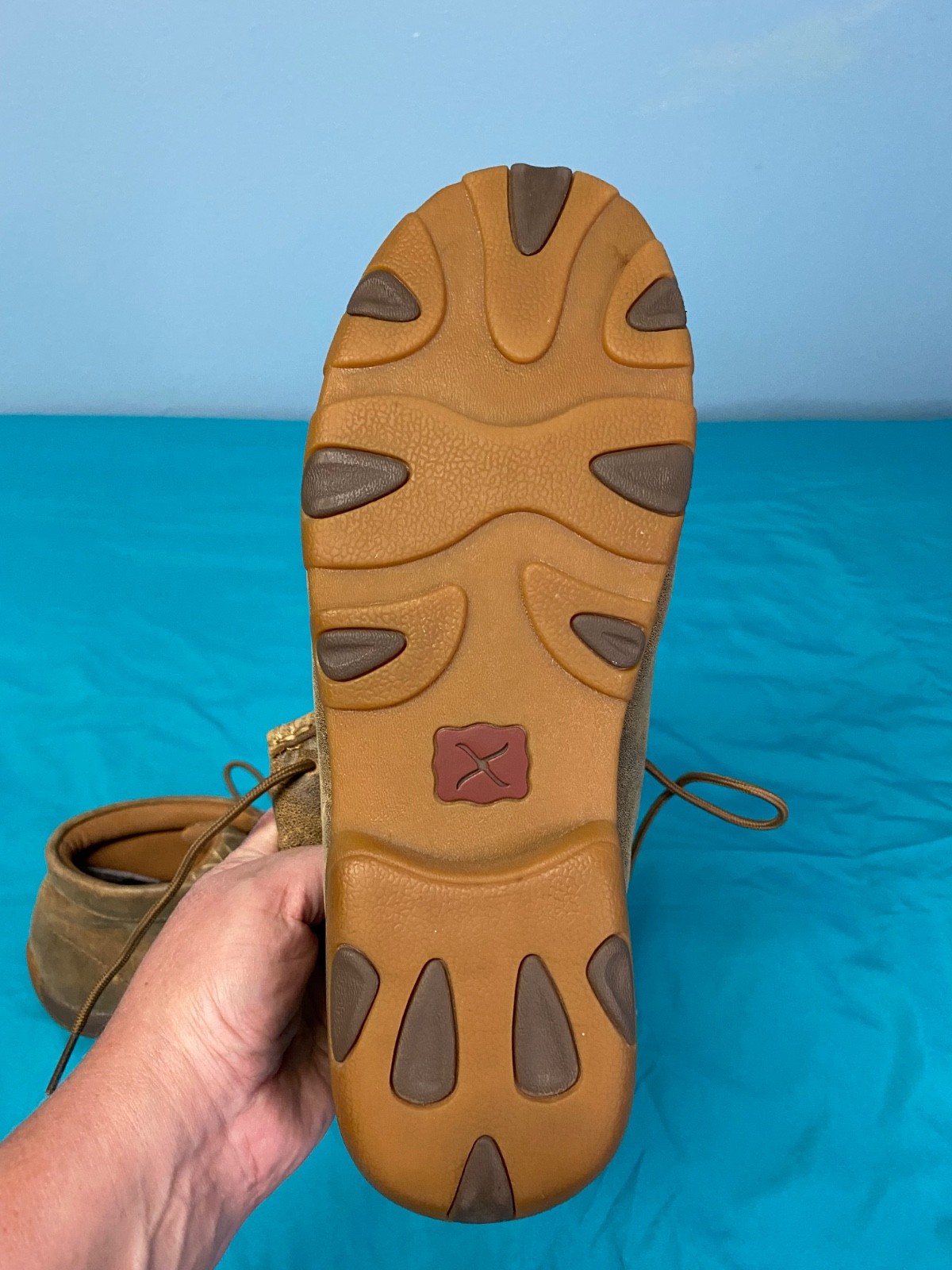 TWISTED X Woman 10M Driving Moccasins Bomber/Tan Size: 10 Width: M