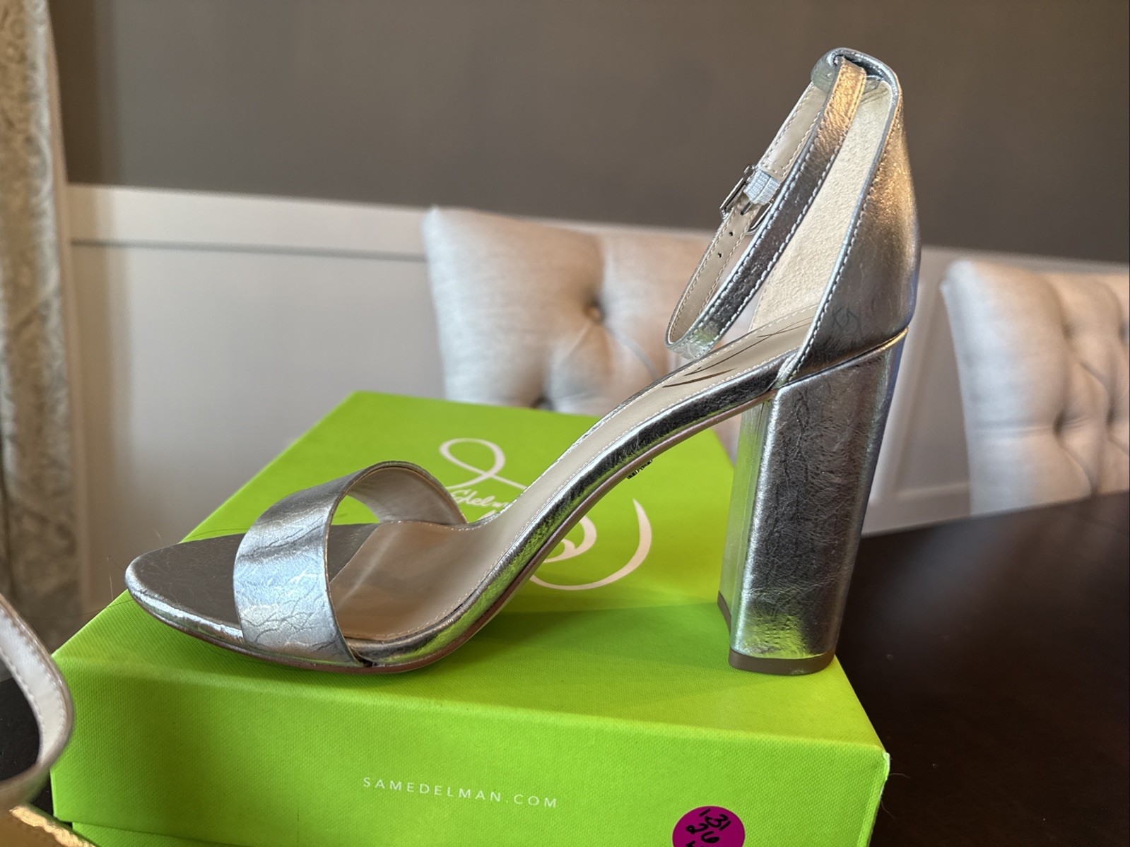 Women’s Size 8.5 Sam Edelman Yaro Silver Heels