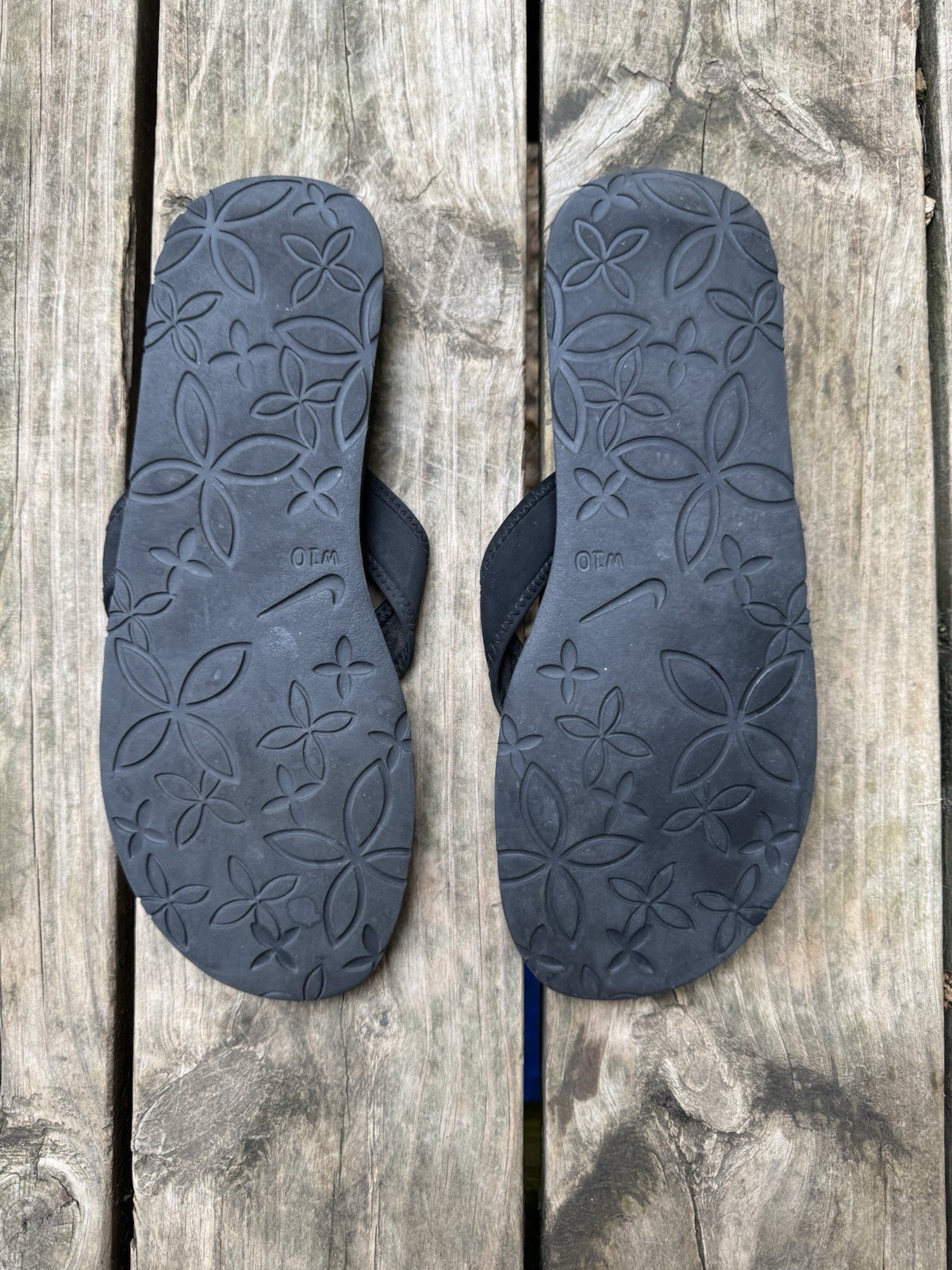 Nike Celso Girl Thong Women’s Slides Black Flip Flop Size 10