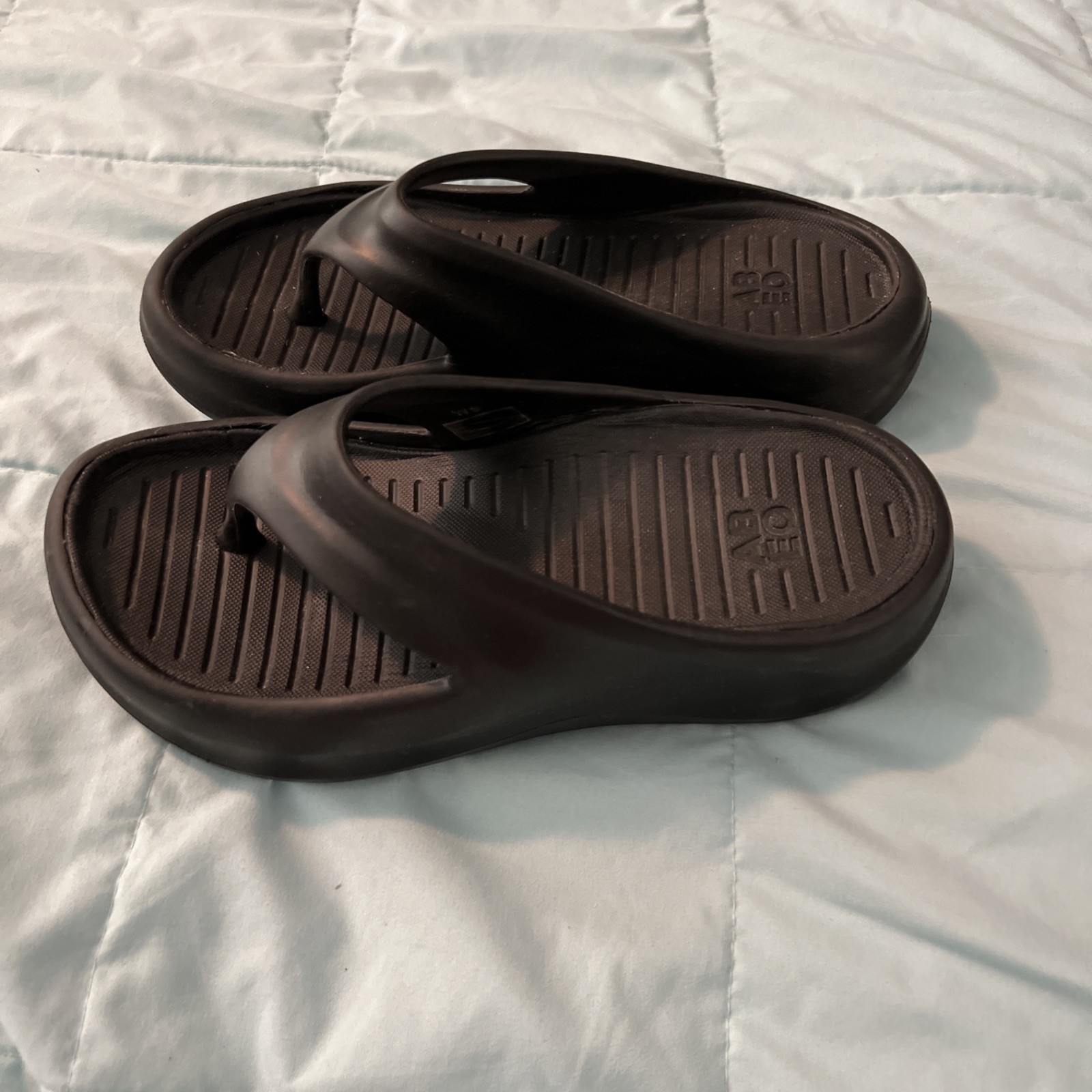 Abeo Galaxy 9001 Black Flip Flops Platform Support Size 9