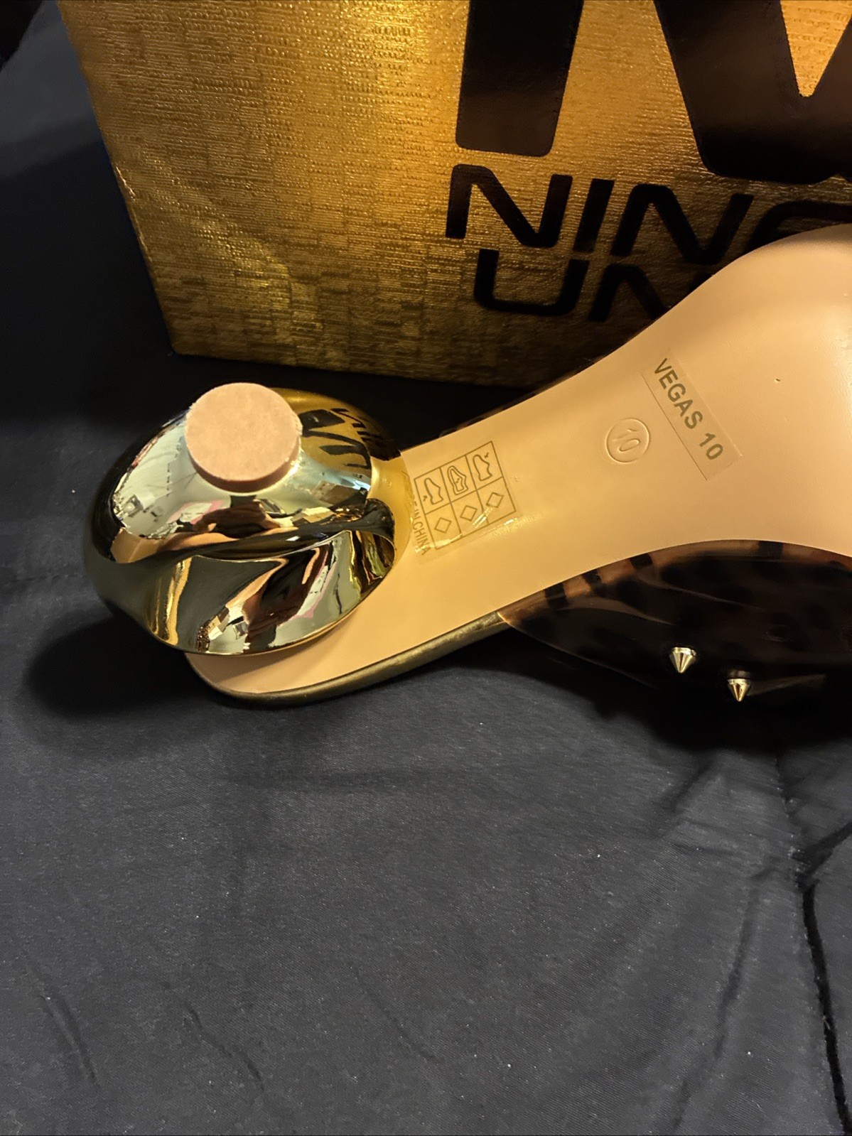 ninety union Ladies Vegas Leopard Heels Size 10