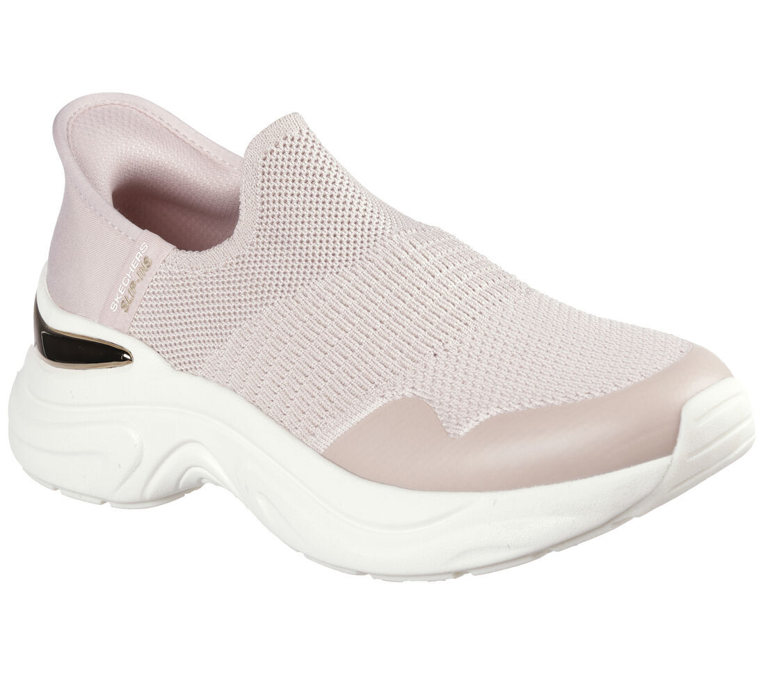 Skechers Slip Ins Shoes Women’s Pink Memory Foam Sport Hand Free Comfort 177586