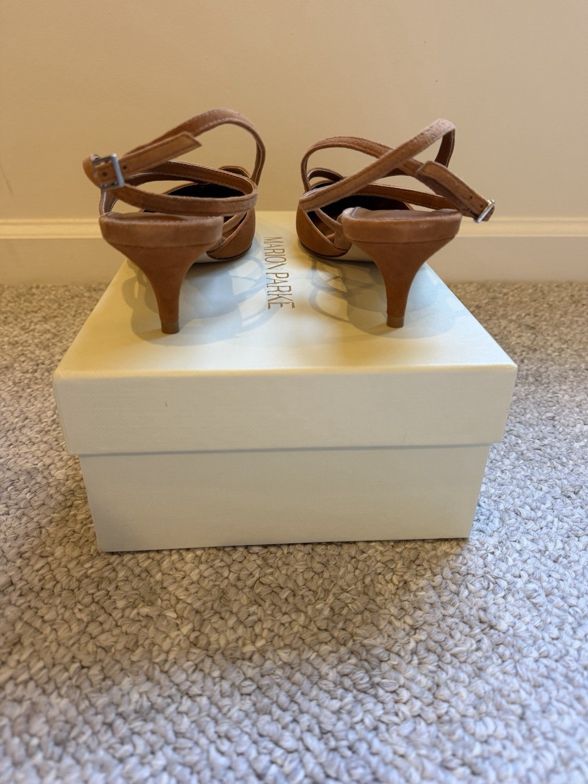 NIB Marion Parke Brown Suede Hazel Kitten Heels EU 38.5 / US 8.5