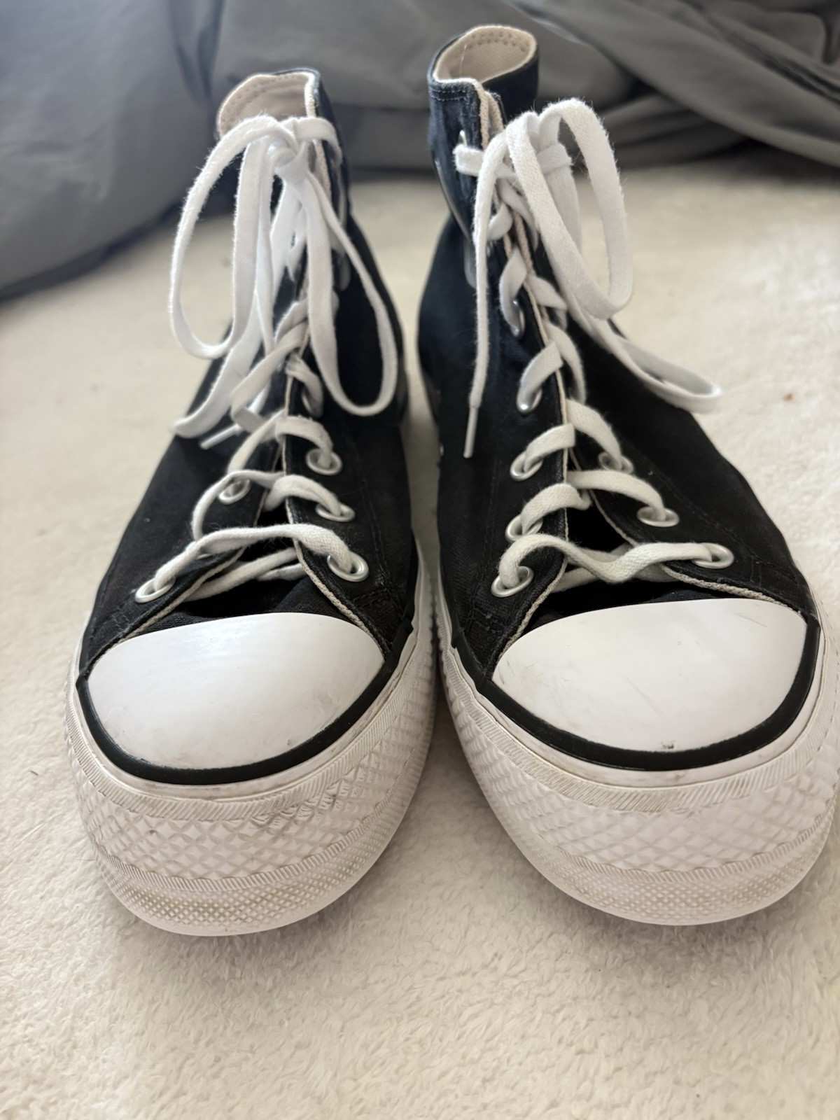 Converse All Star Chuck Taylor High Top Platform Black EUC