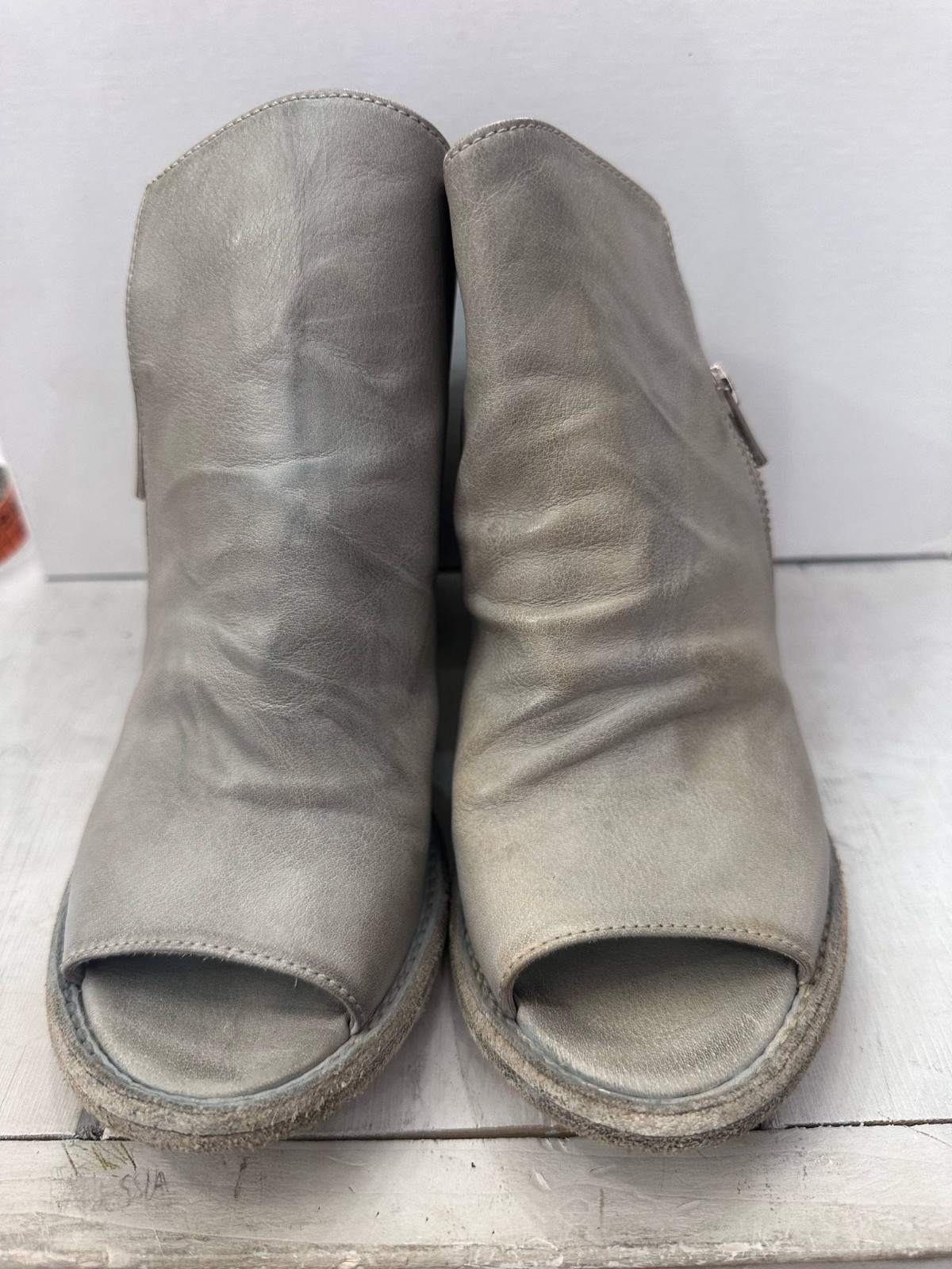 Officine Creative Ankle Boots Genuine Leather Woman SizeEu37 Beige Heel 3 1/8in