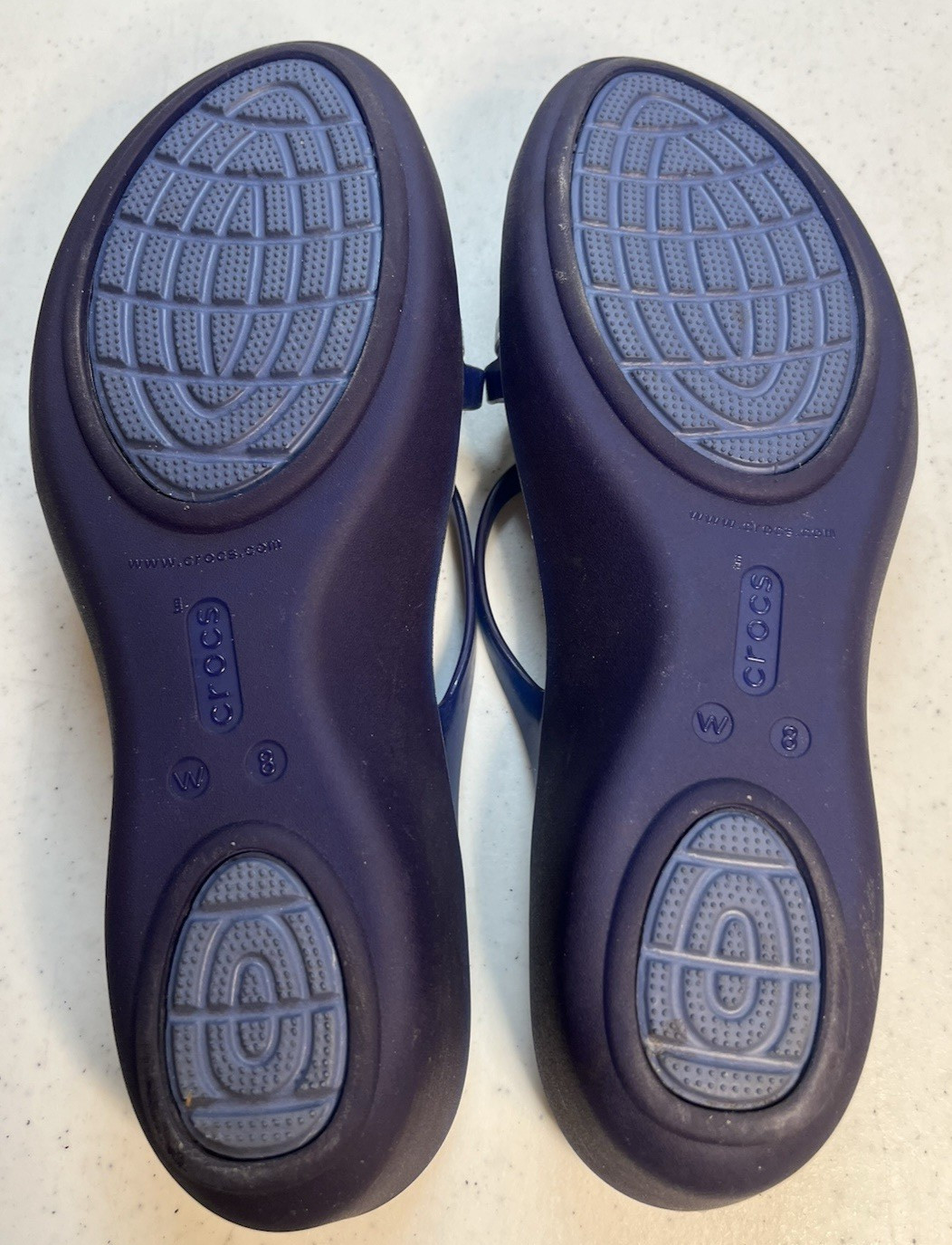Crocs Isabella Mini Wedge Sandals – Navy/Bright Blue Size W8