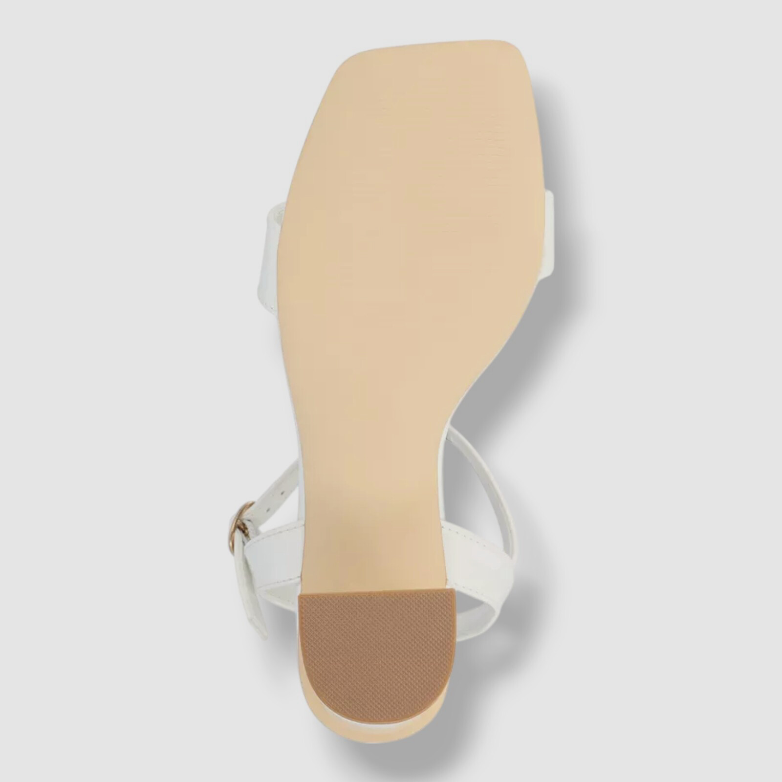 Journee Collection Women’s White Tivona Square Toe Sandals Shoe Size 7