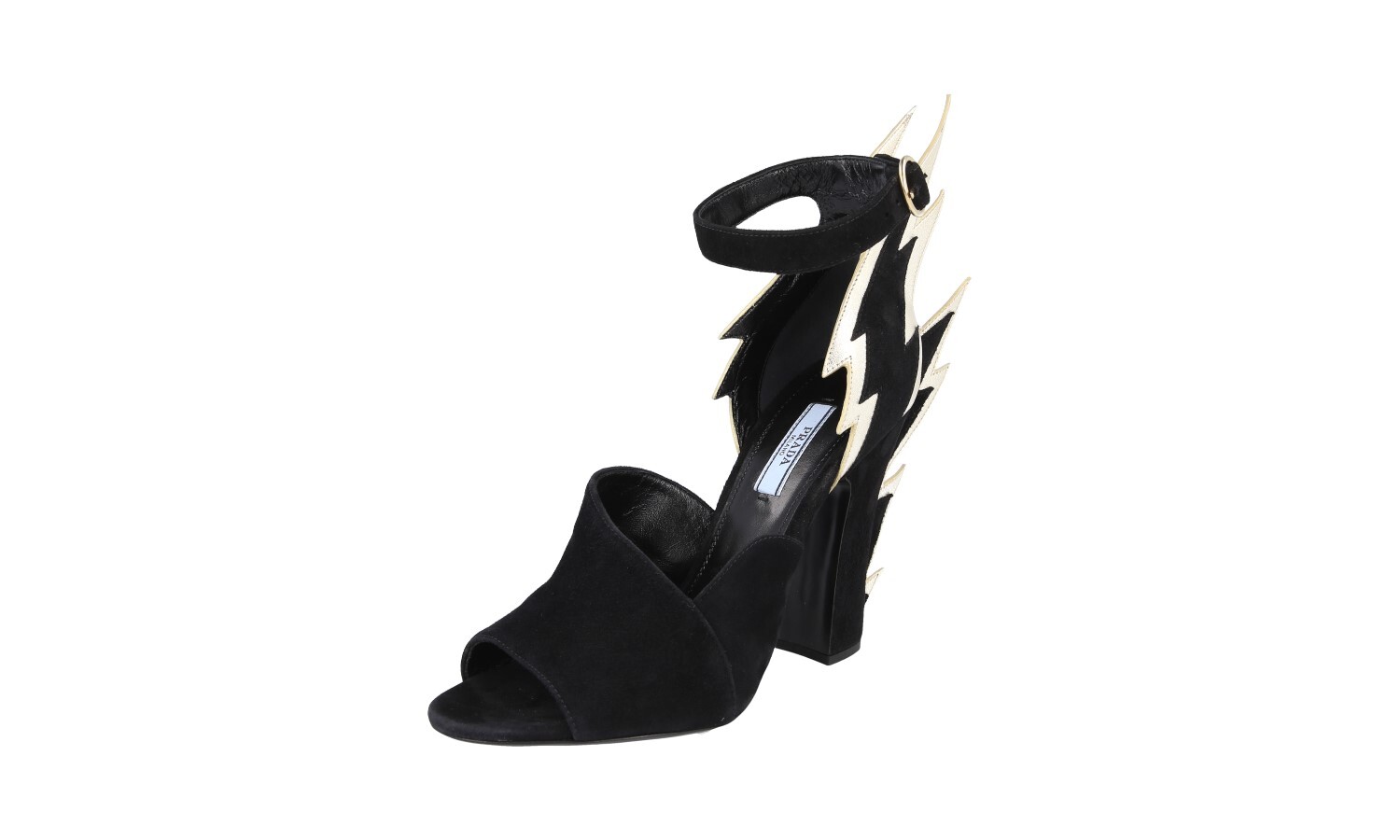 PRADA Suede Thunderbolt Slingback Pumps Sandals 1X854L NEW – US 6.5 EU 36,5