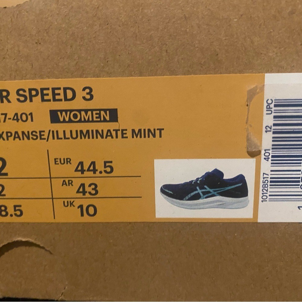 Asics Navy and Mint Athletic Shoes