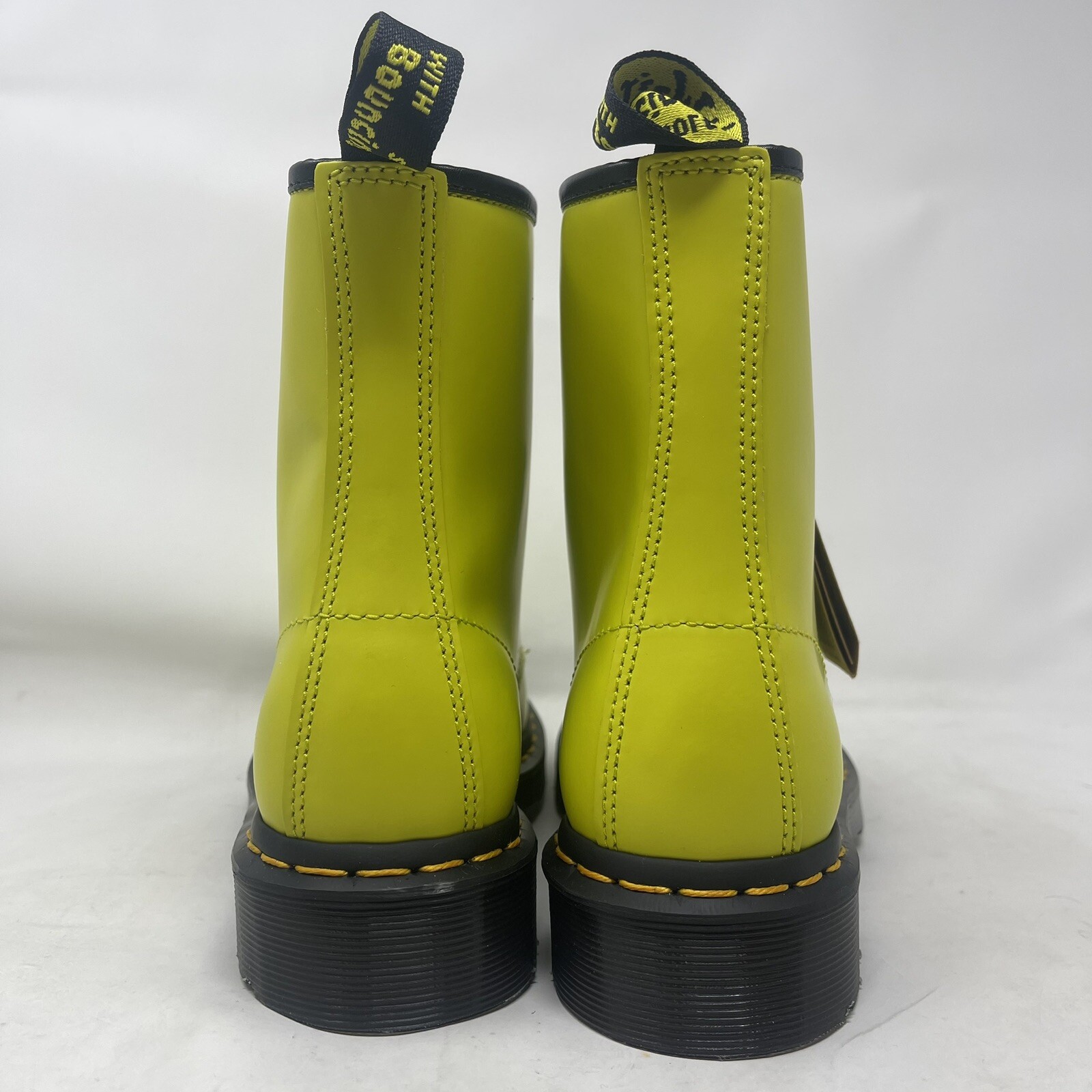 New Dr. Martens 1460 Smooth Leather Yellow Lace Up Boots US Size 5M/6W or 8M/9W