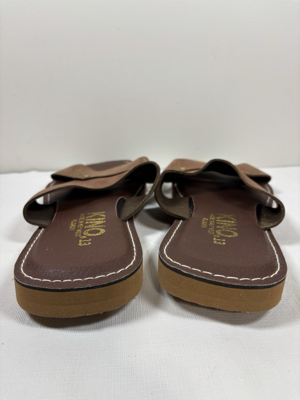 KINO Womens Leather Suede Slip On Sandals Sz 13 Handmade Key West Florida Casual