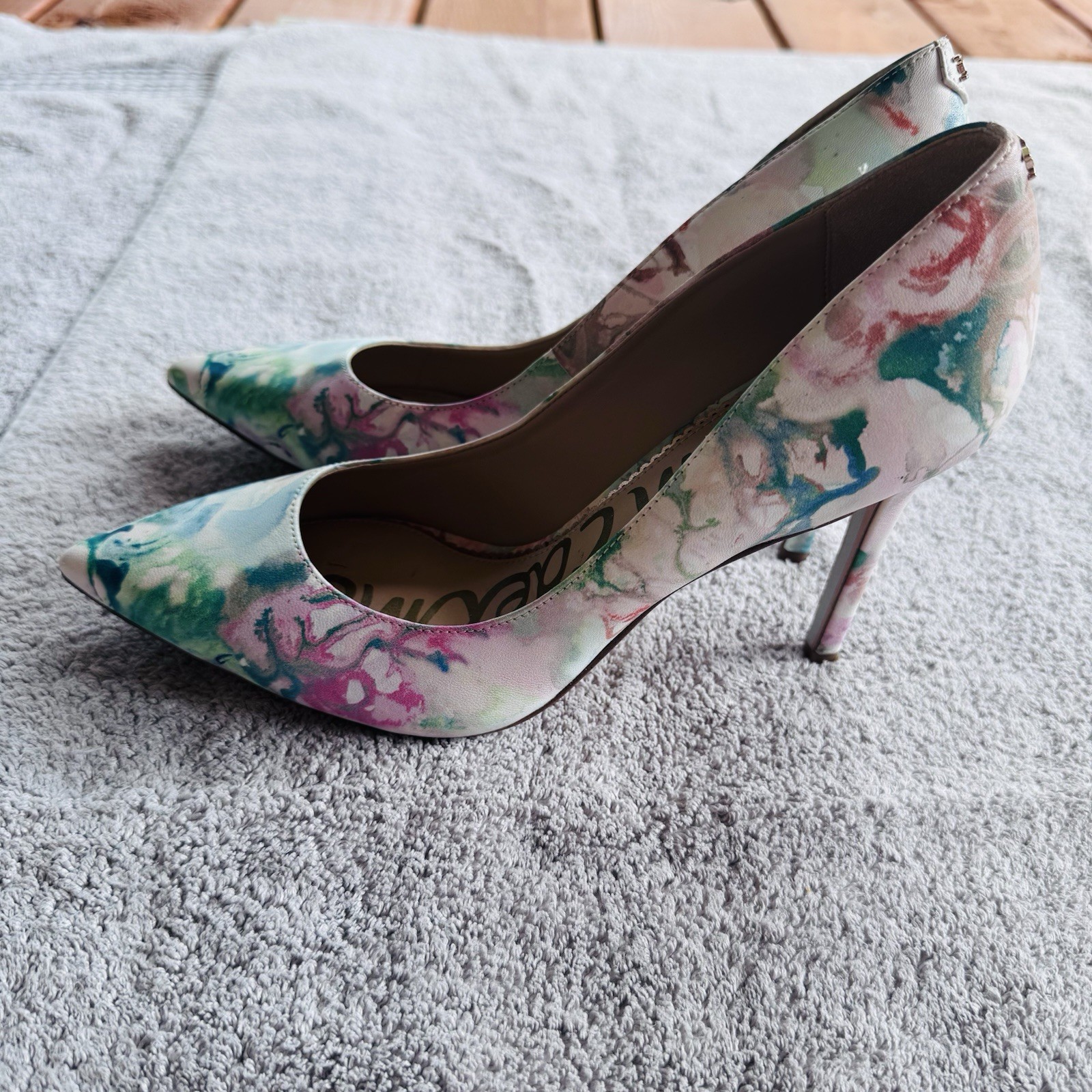 Sam Edelman Hazel Floral Print Pointed Toe Stiletto Pumps Women’s 8.5 M