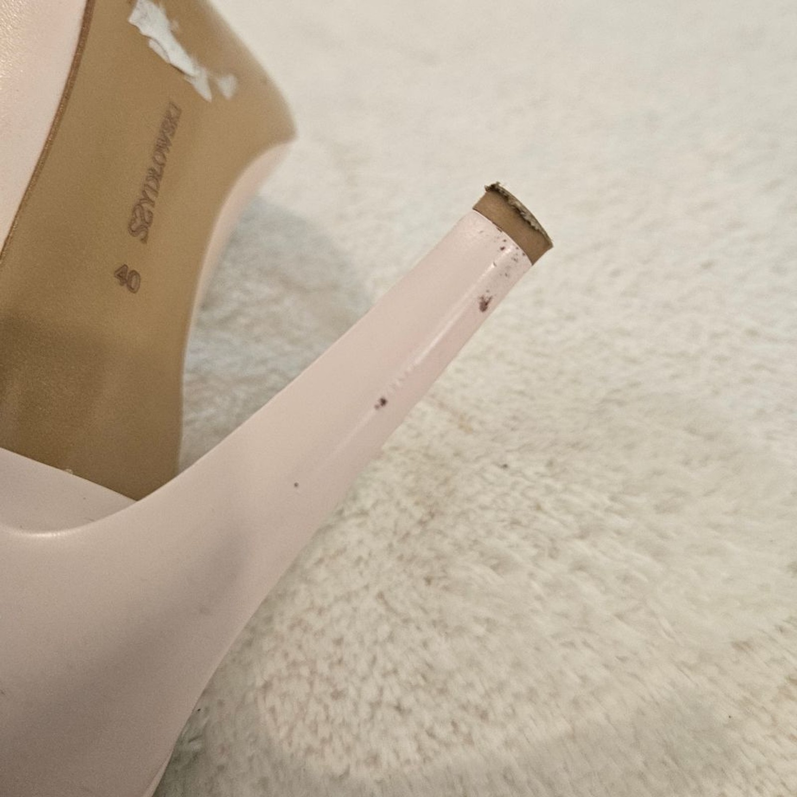 Genuine Leather Cream Heels Pumps Size 9 Business Casual Formal Feminine Work