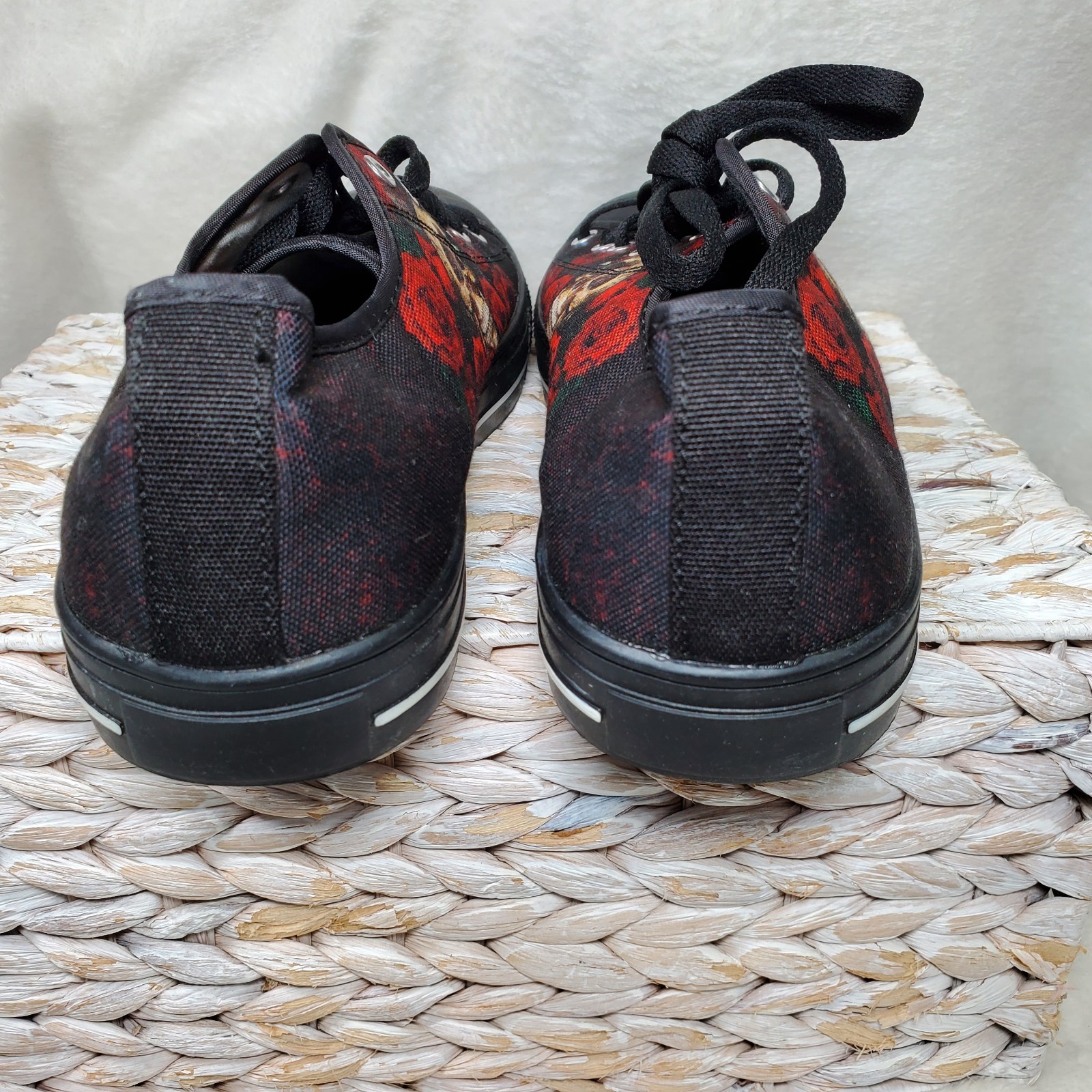 Gothic Skull & Roses Shoes Sneakers Women’s Low Top Lace Up Whimsgoth Retro Y2k
