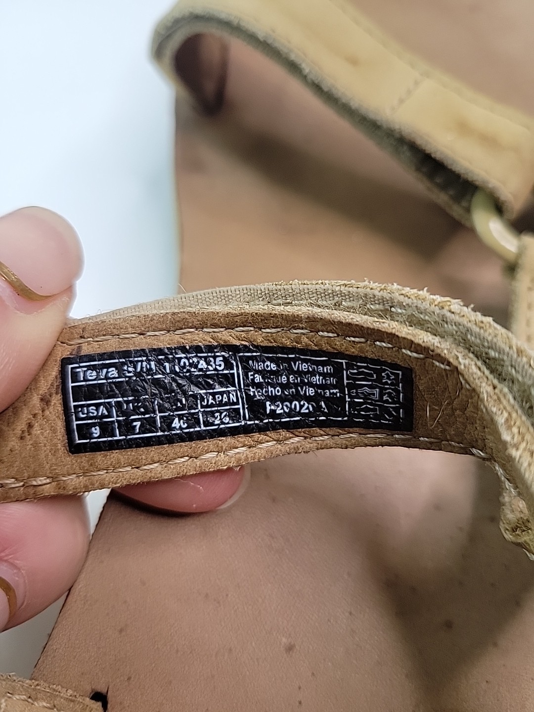 Teva Leather Midform Universal Tan Strappy Sandals Comfort Hiking Womens Size 9