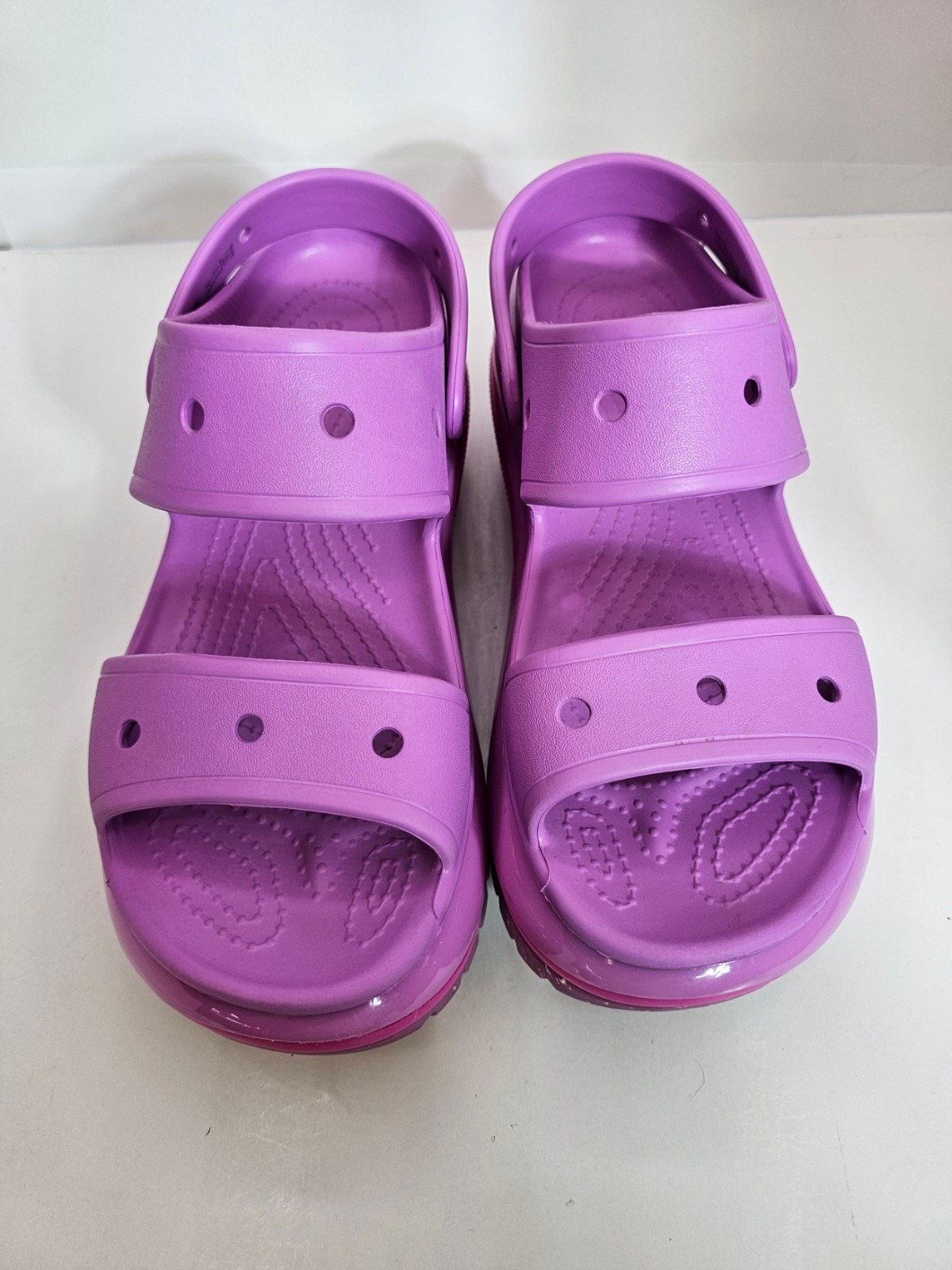 Crocs Mega Crush Double Strap Platform Sandals Purple Women’s 11 Excellent