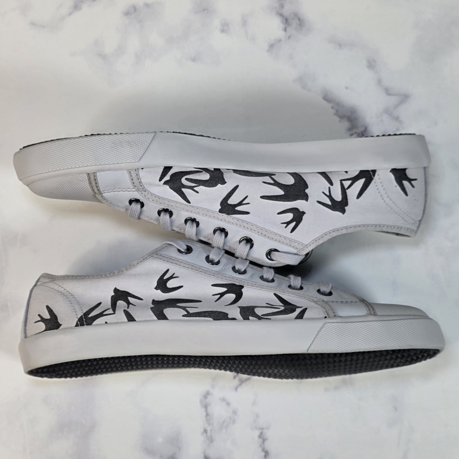 Puma x Alexander McQueen McQ Swallow Swarm Gray Canvas Low Top Sneaker W Size 10