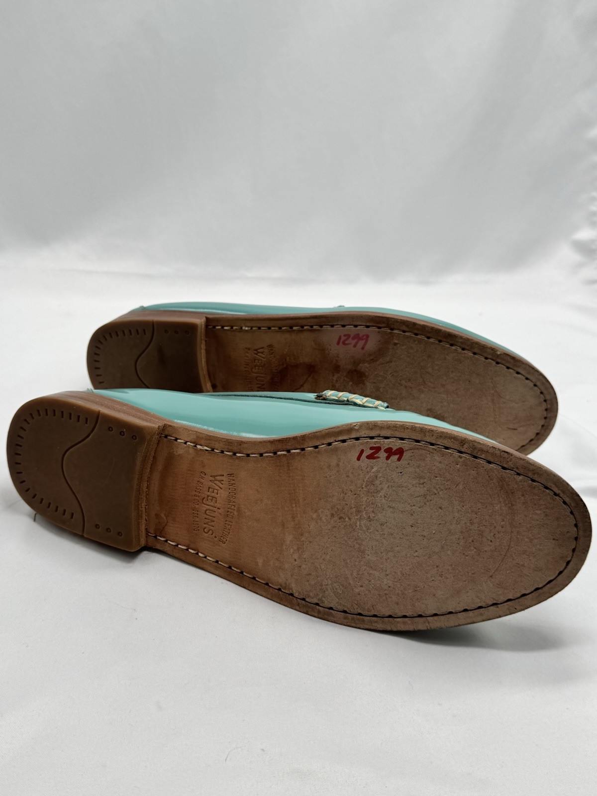 Weejuns GH Bass Penny Loafers Sz 10 Teal Old Money Casual Office Preppy Resort
