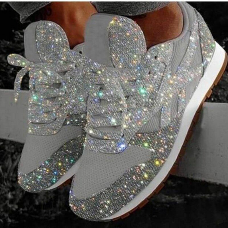 Women Flat Sneakers Casual Female Lace Up Platform Comfortable Plus Size