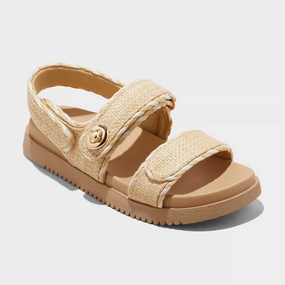Women’s Tilly Raffia Platform Sandals – A New Day Tan Size 11 New With Tags