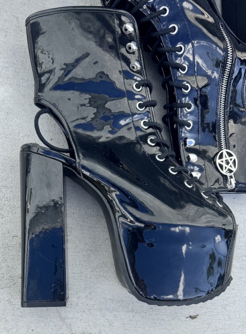 Killstar High gloss PVC Galactic Platform Heels Size 9