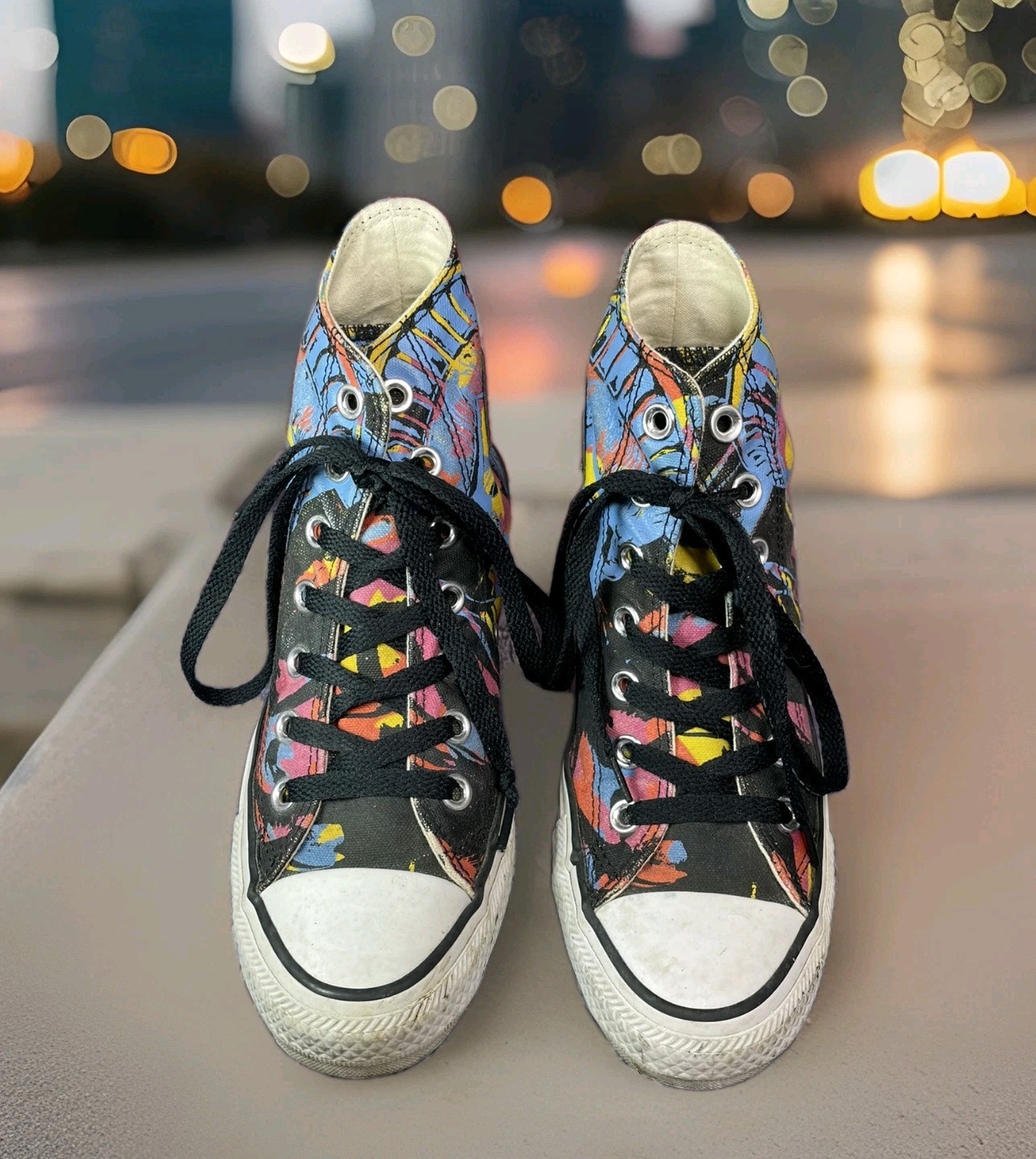 Converse Andy Warhol Statue of Liberty NYC New York Camo Shoes Men 4.5 Women 6.5